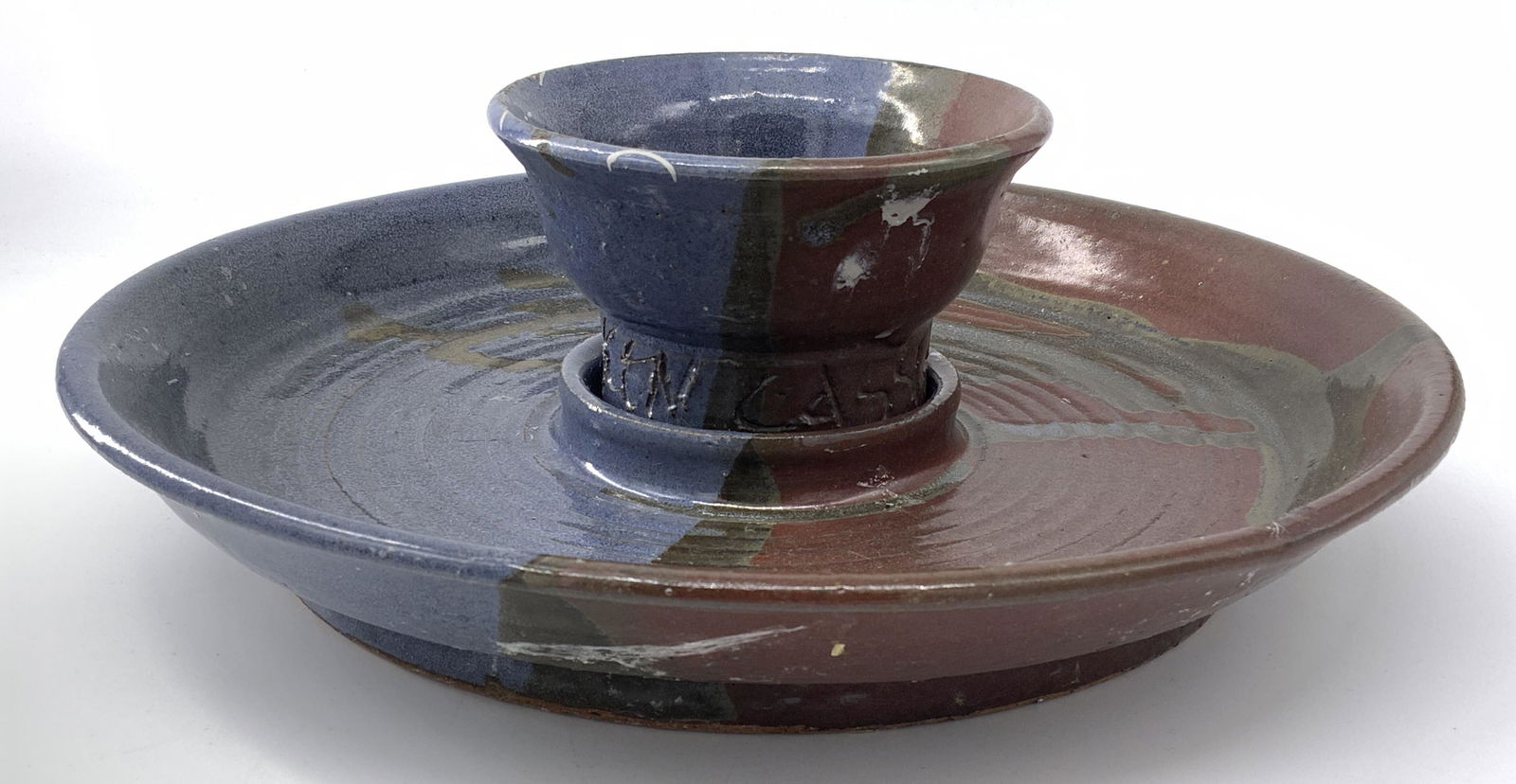 Signed Ceramic Chip & Dip Dishes (1 of 9)