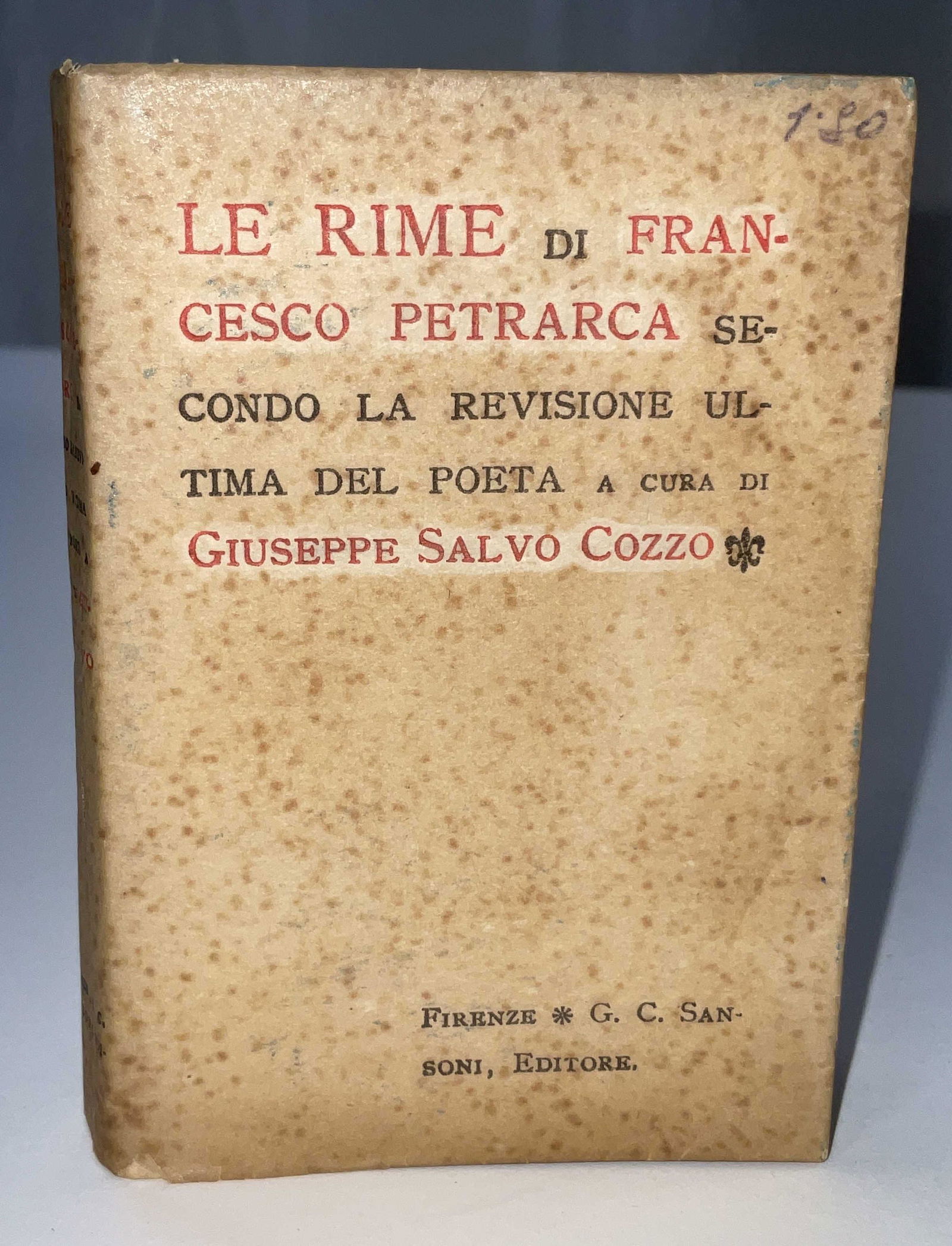 Le Rime, by Francesco Petrarca, Miniature Book (1 of 5)