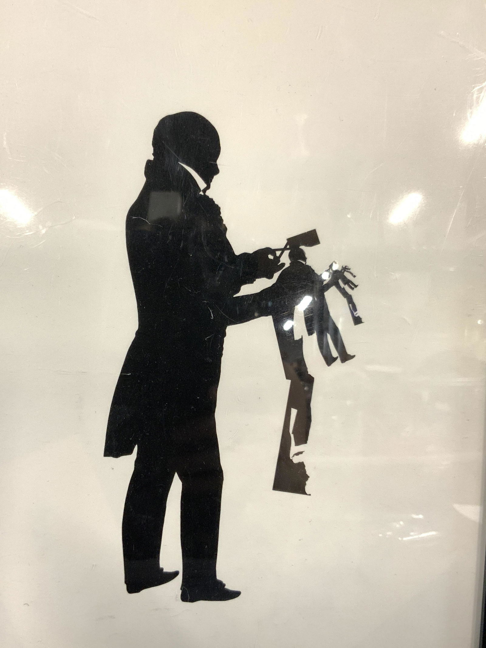 Framed Silhouetted Figural Lithograph (1 of 6)