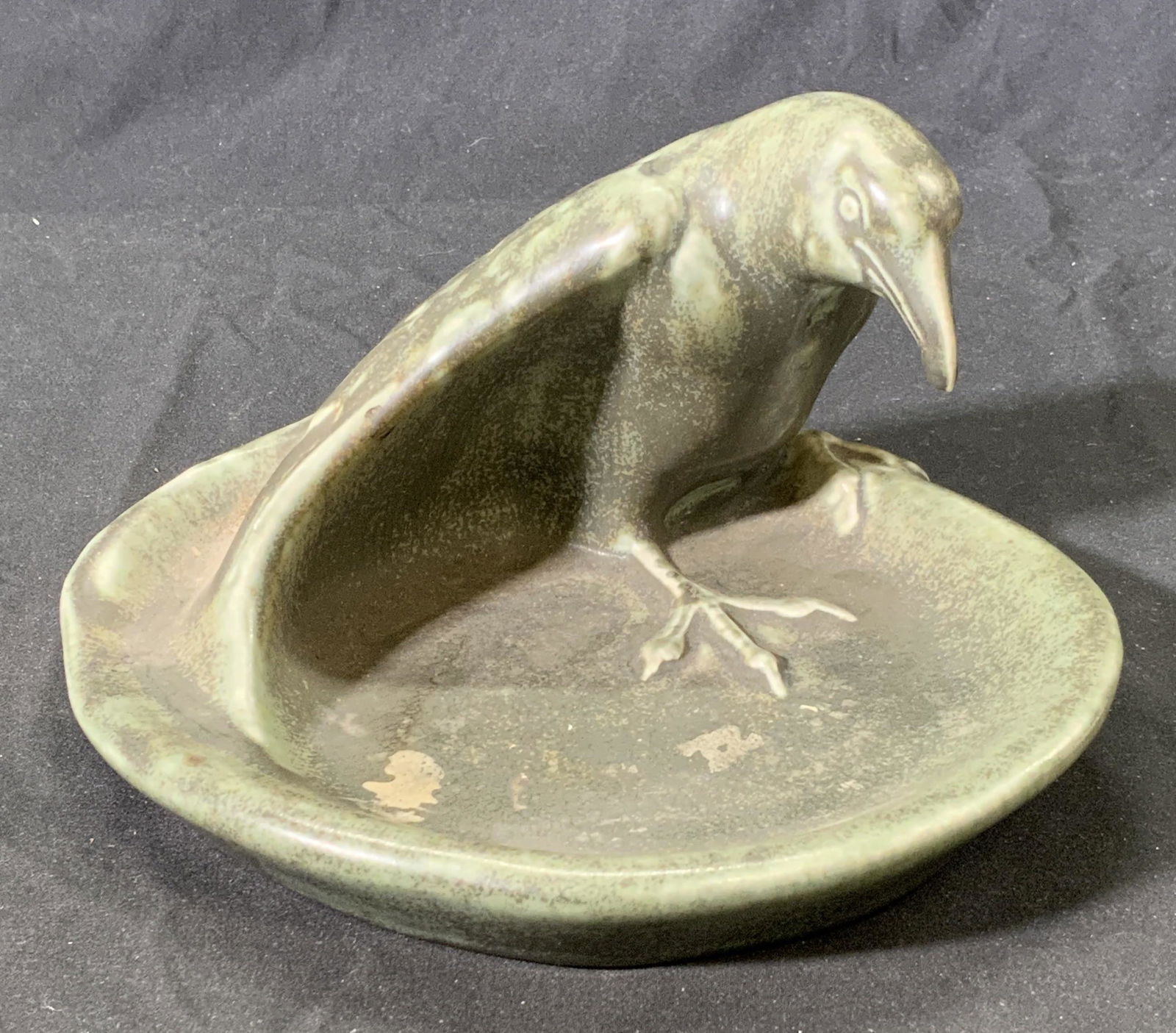 ROOKWOOD Vintage Art Pottery Bird Trinket Dish (1 of 5)