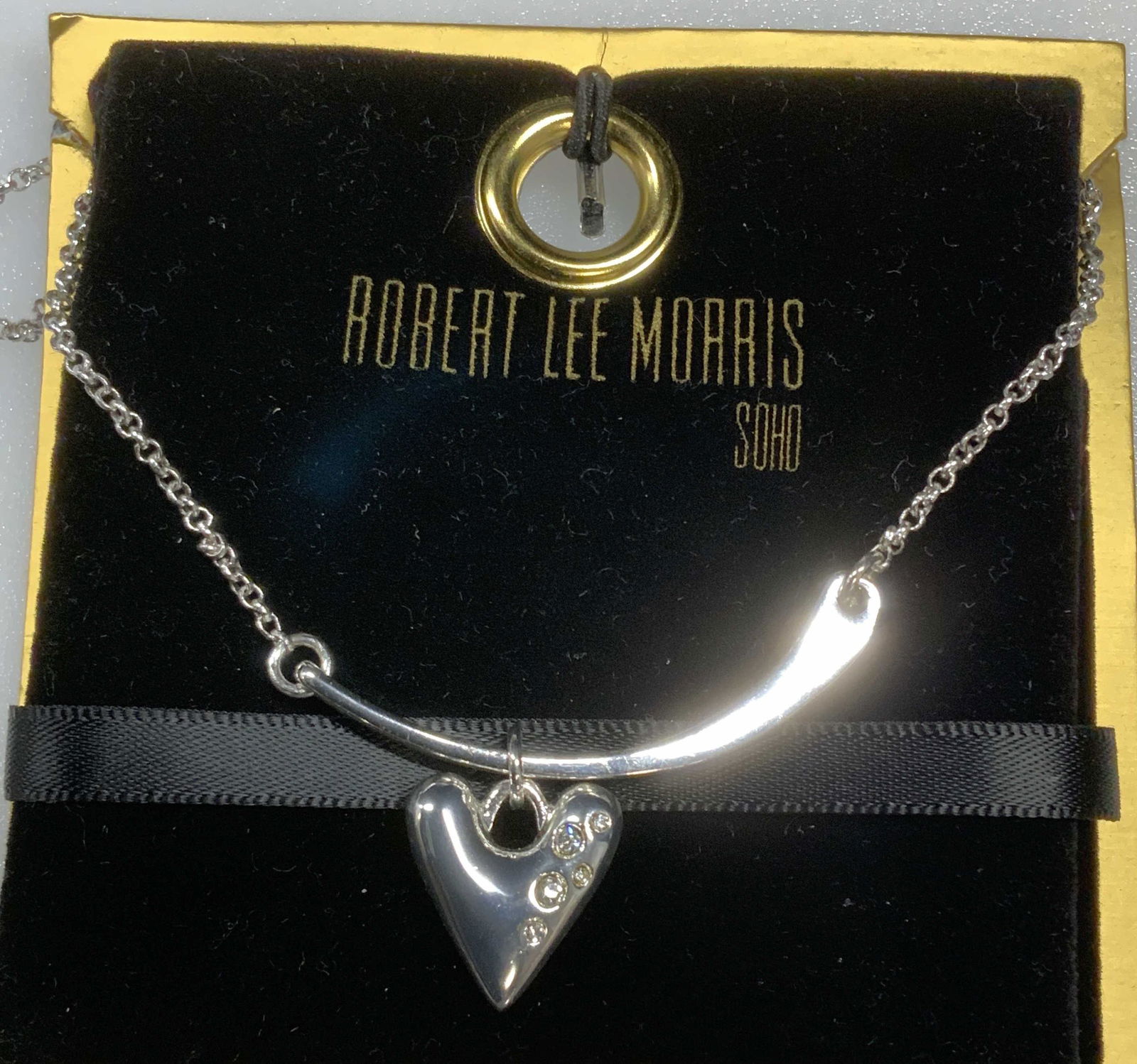 ROBERT LEE MORRIS Heart Pendant Chain Necklace (1 of 4)