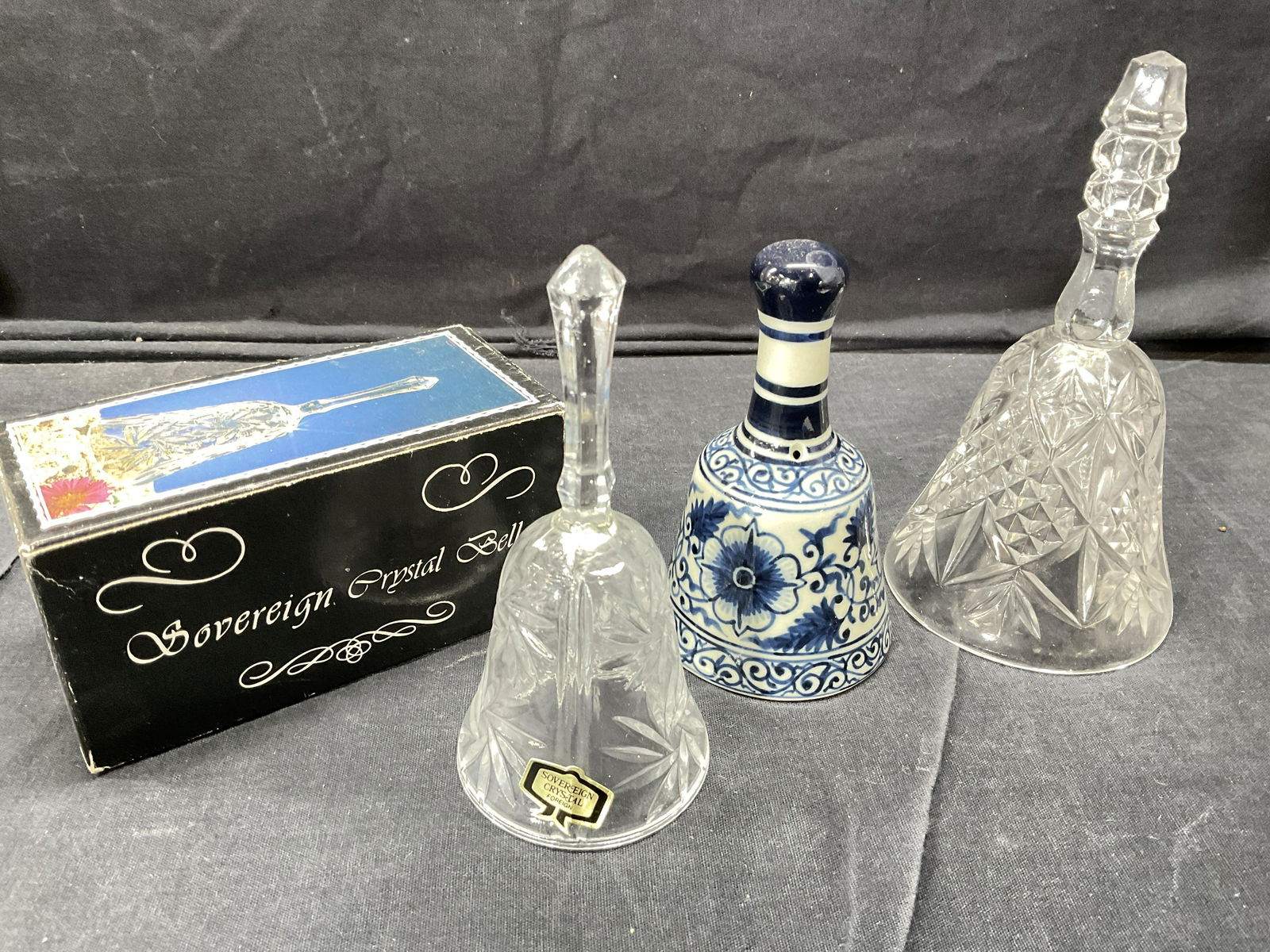 Lot 3 Crystal, Ceramic Bells (1 of 5)