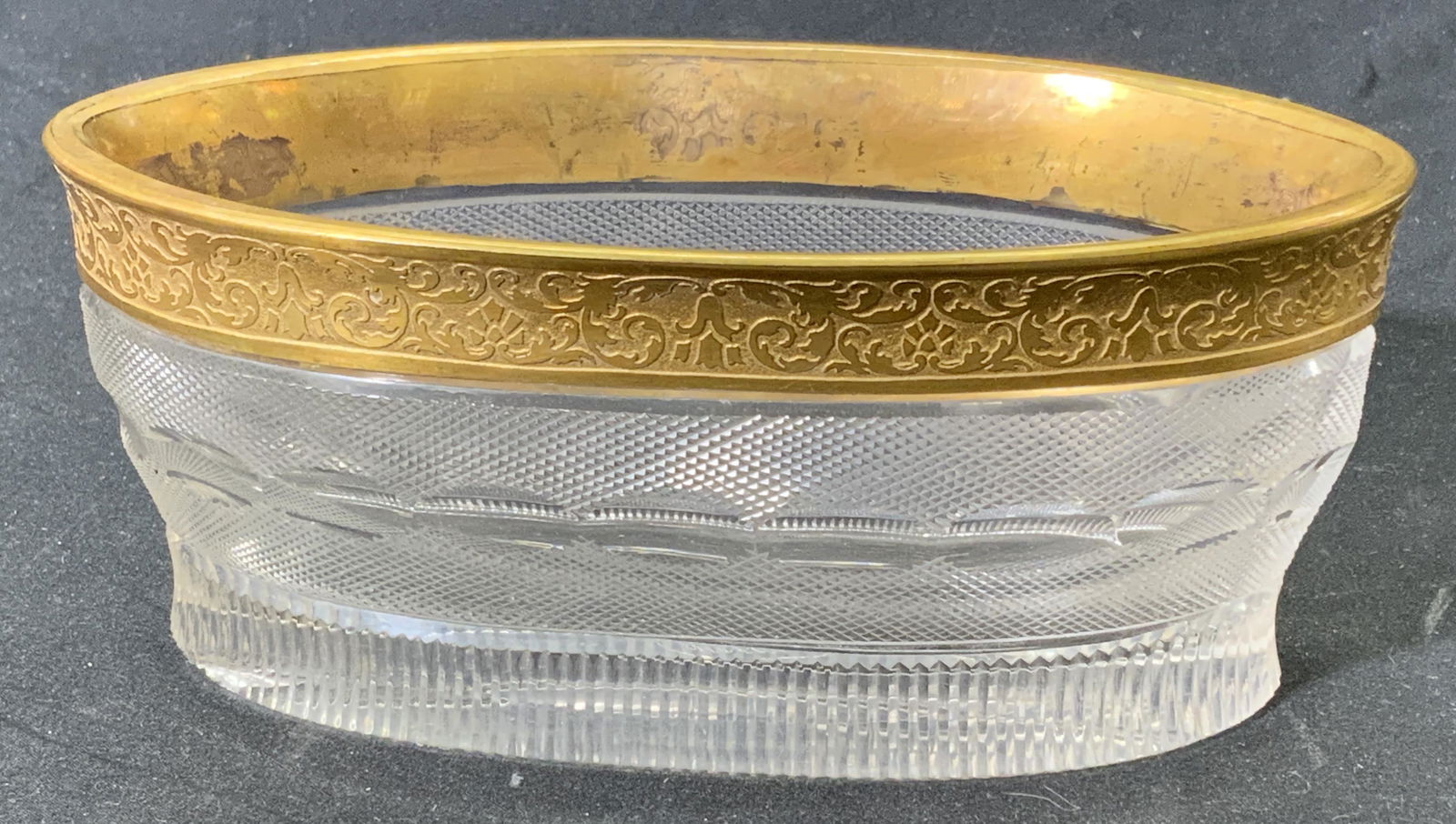 Vintage MOSER Cut Glass Gilt Vessel (1 of 5)