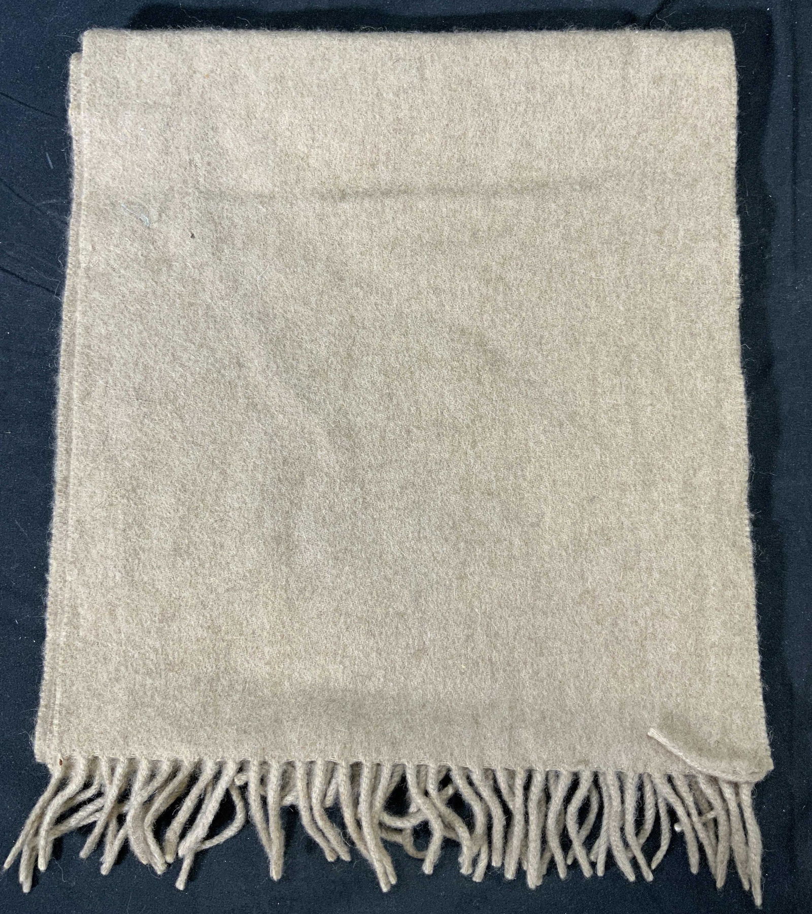 DUNHILL TAILORS 100% Cashmere Beige Scarf: DUNHILL TAILORS 100% cashmere fringe trim scarf in beige. Measures approx. 56 inches long. Some wear consistent with use. DUNHILL tailors, cashmere scarf, ladies designer scarf, ladies designer access