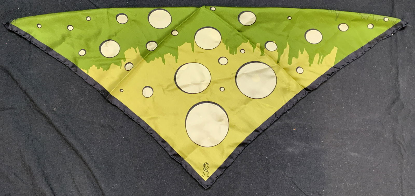 ROBERTA DI CAMERINO Green Silk Scarf (1 of 5)