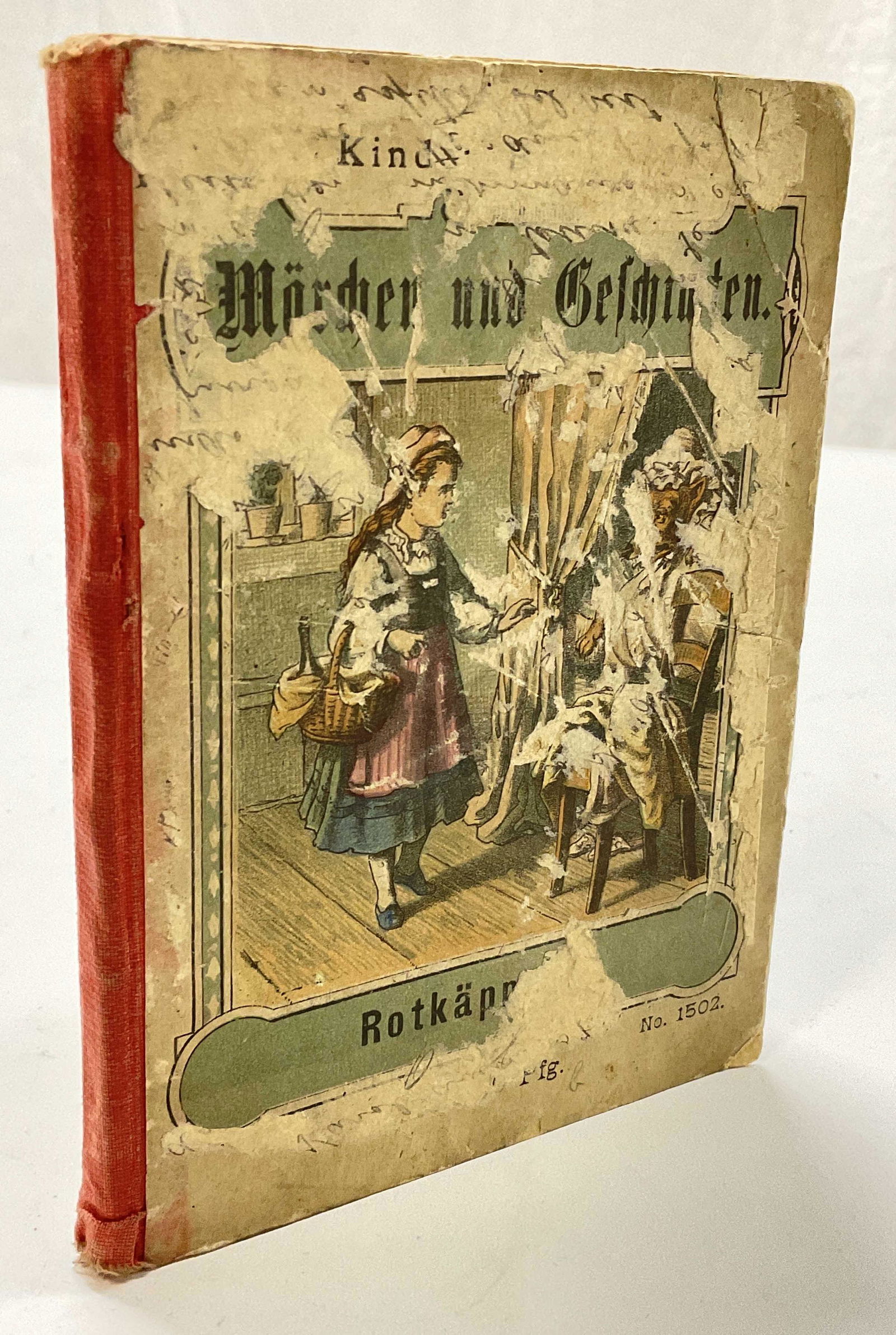 German Antique Fairy Tales & Stories: Possibly antique, no copyright date. Publication translates too, Childrens Library, fairy tales & stories for boys and girls. Mulheim a i.e. Ruhr, published by Julius Bagel. Measures approx. 5.25 x 4