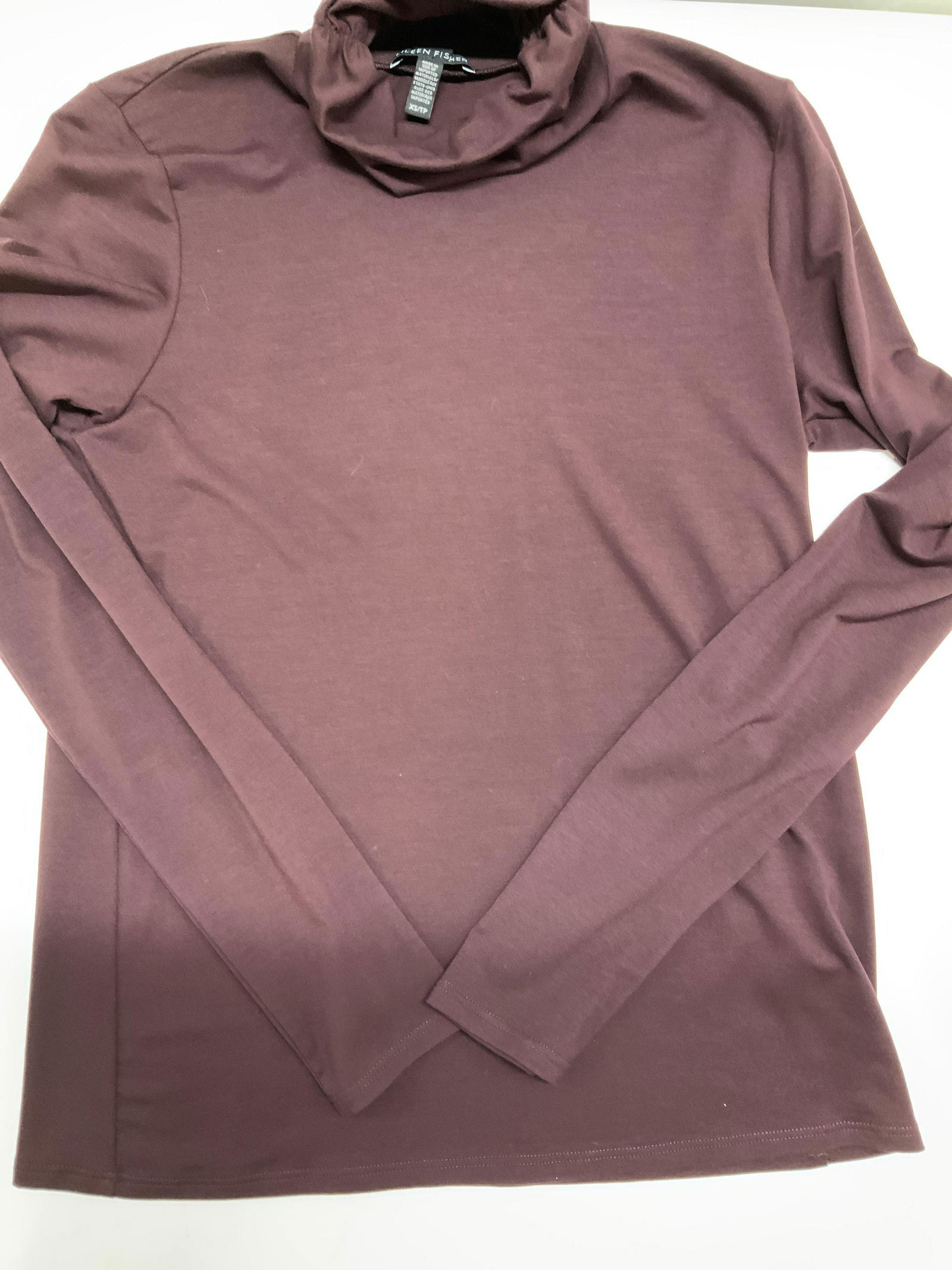 Eileen Fisher Burgundy Knit Turtleneck (1 of 4)