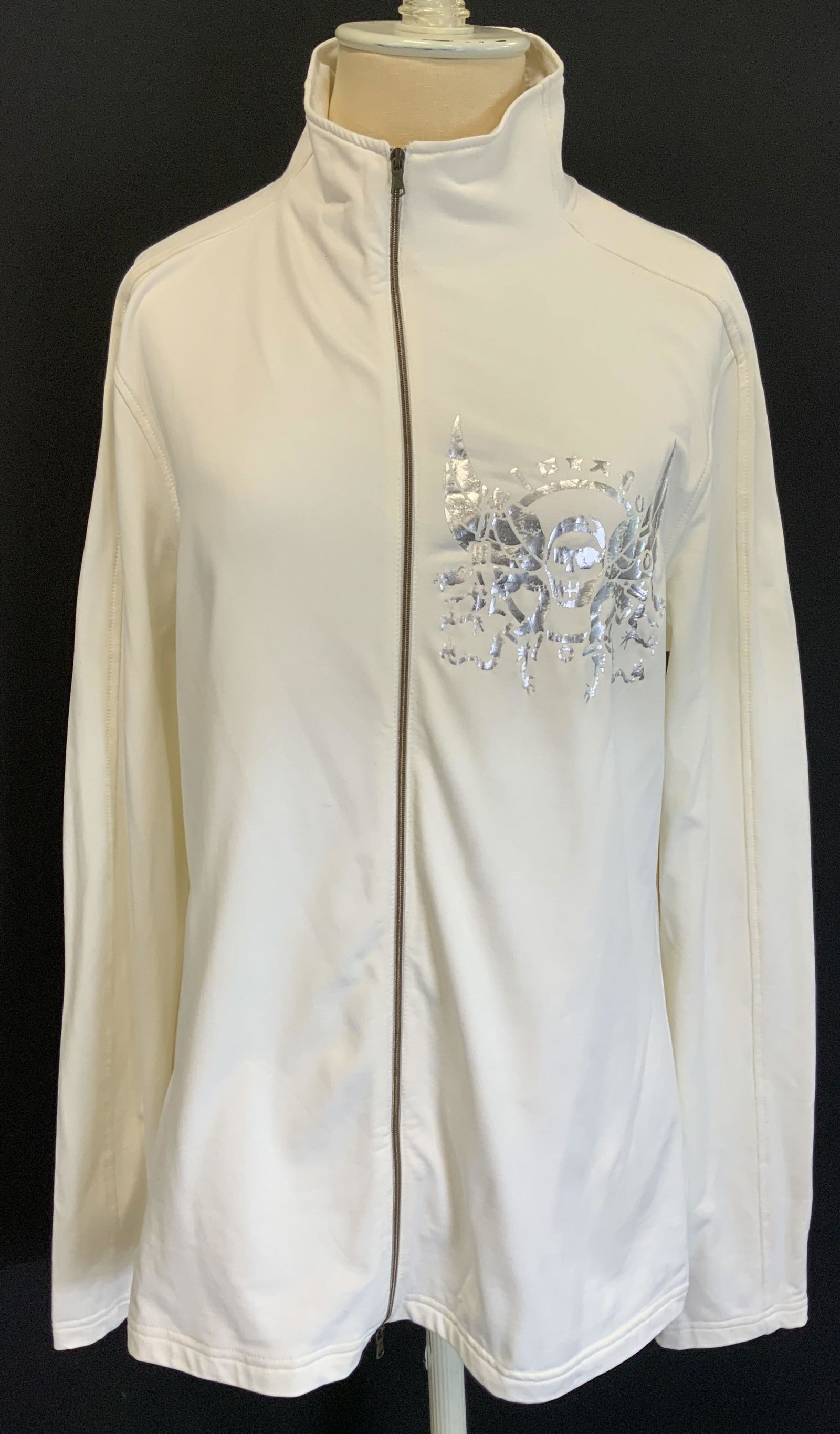 JSX-TREME White Track Jacket w Skull (1 of 5)