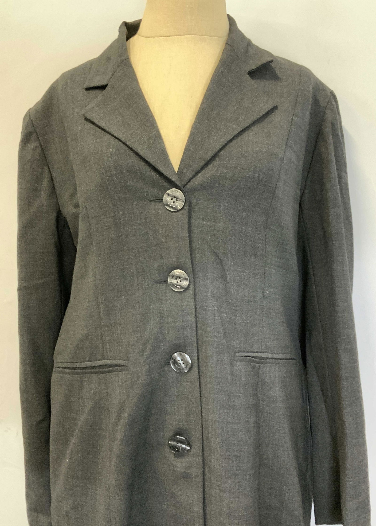 SANDRO Long Blazer Jacket in Grey (1 of 5)