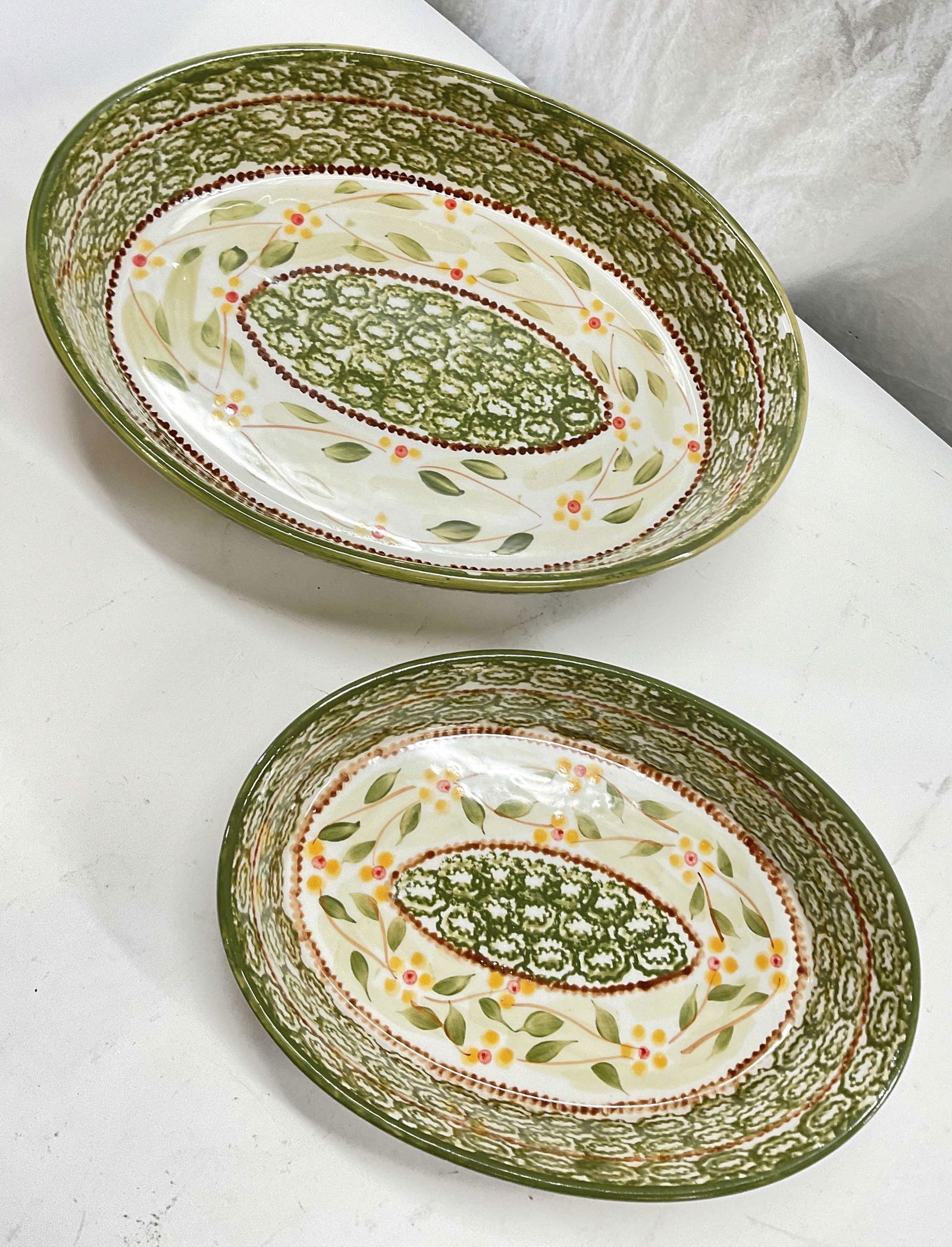 Pair Temptations Floral Oval Ovenware Dishes (1 of 5)
