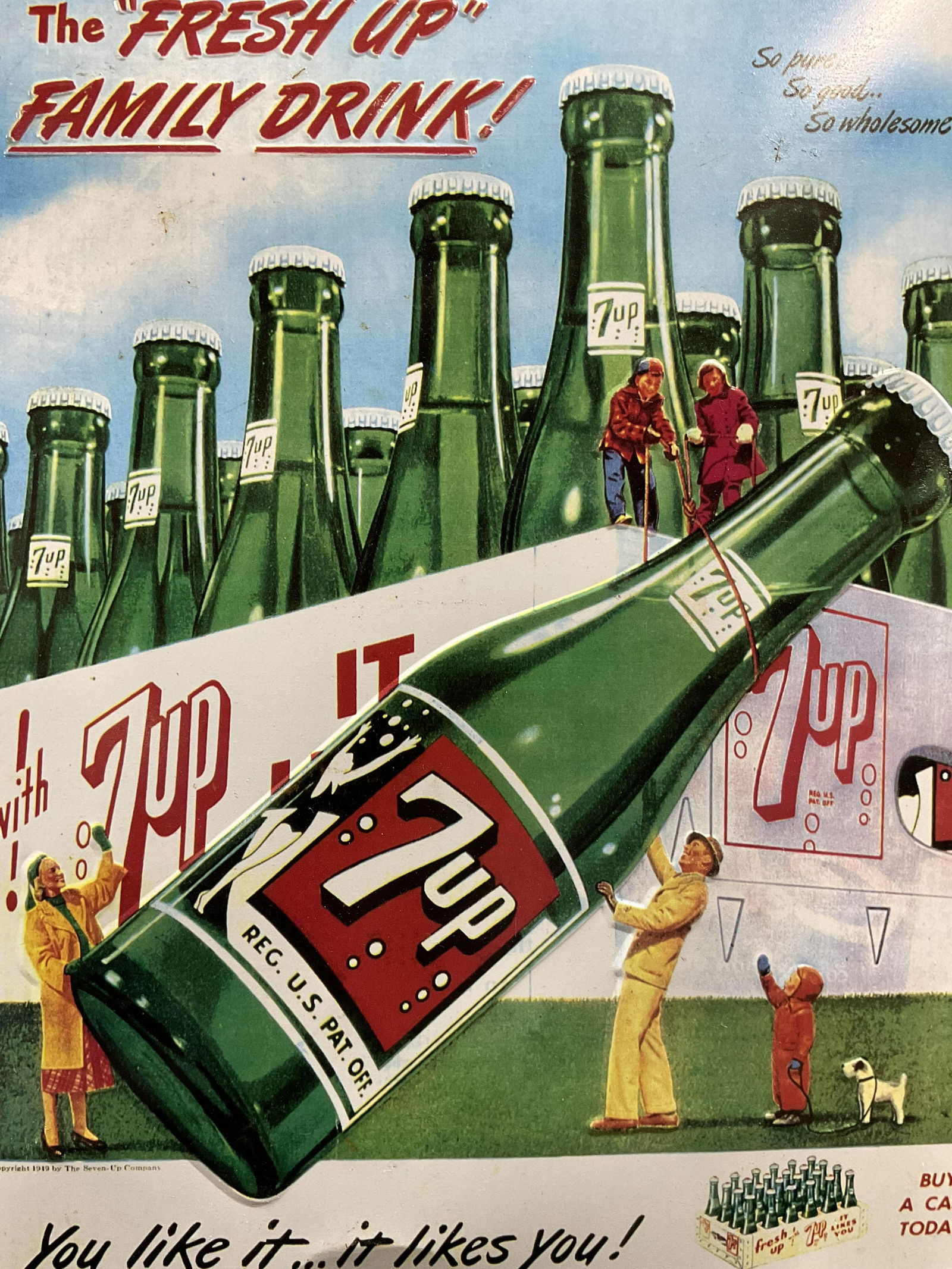 Vintage Style 7Up Metal Advertisement Sign (1 of 6)