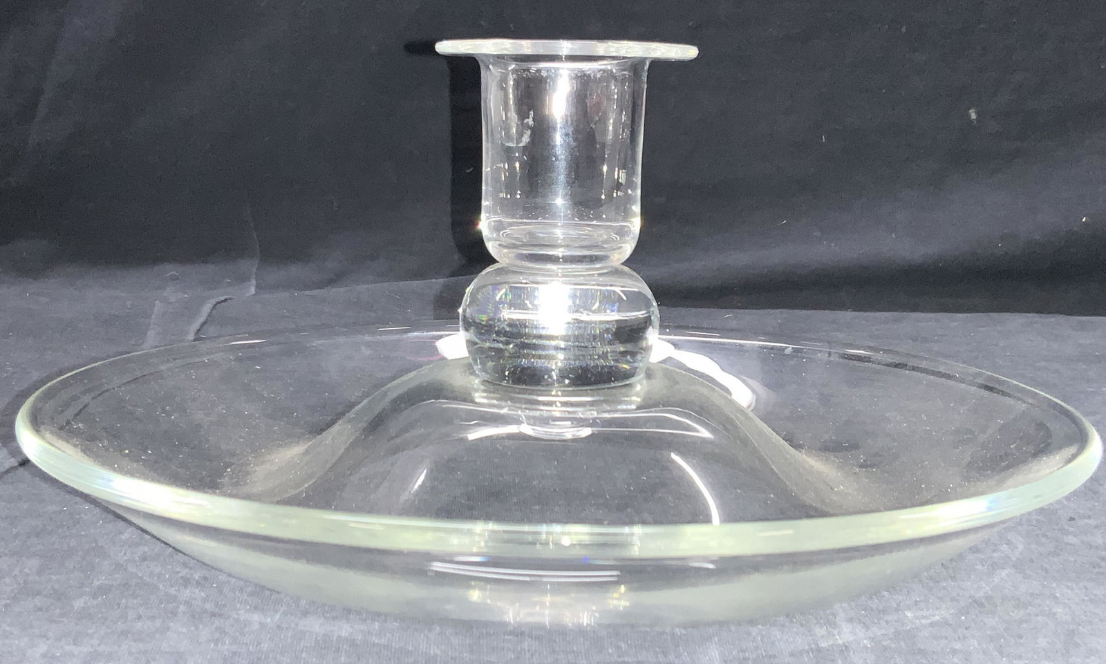 SIMON PEARCE Signed Clear Glass Candle Holder (1 of 6)