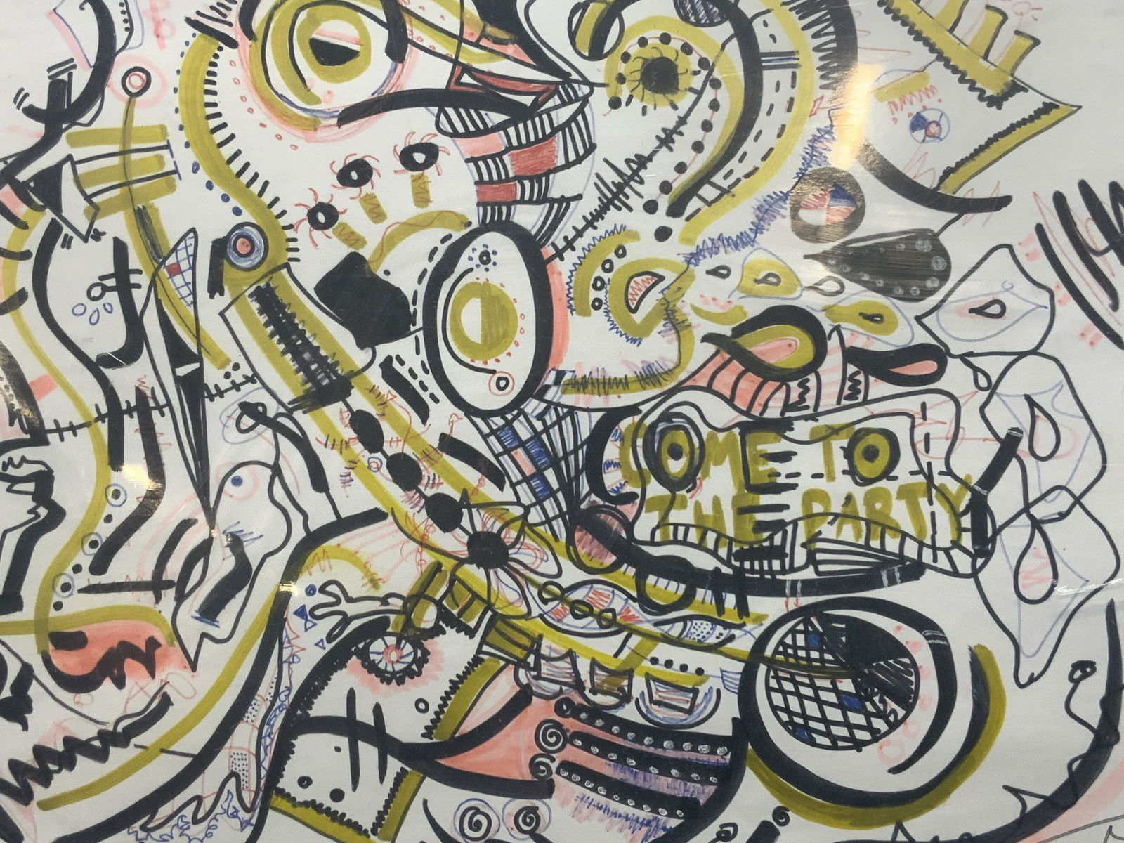Signed Abstract Ink Drawing (1 of 4)
