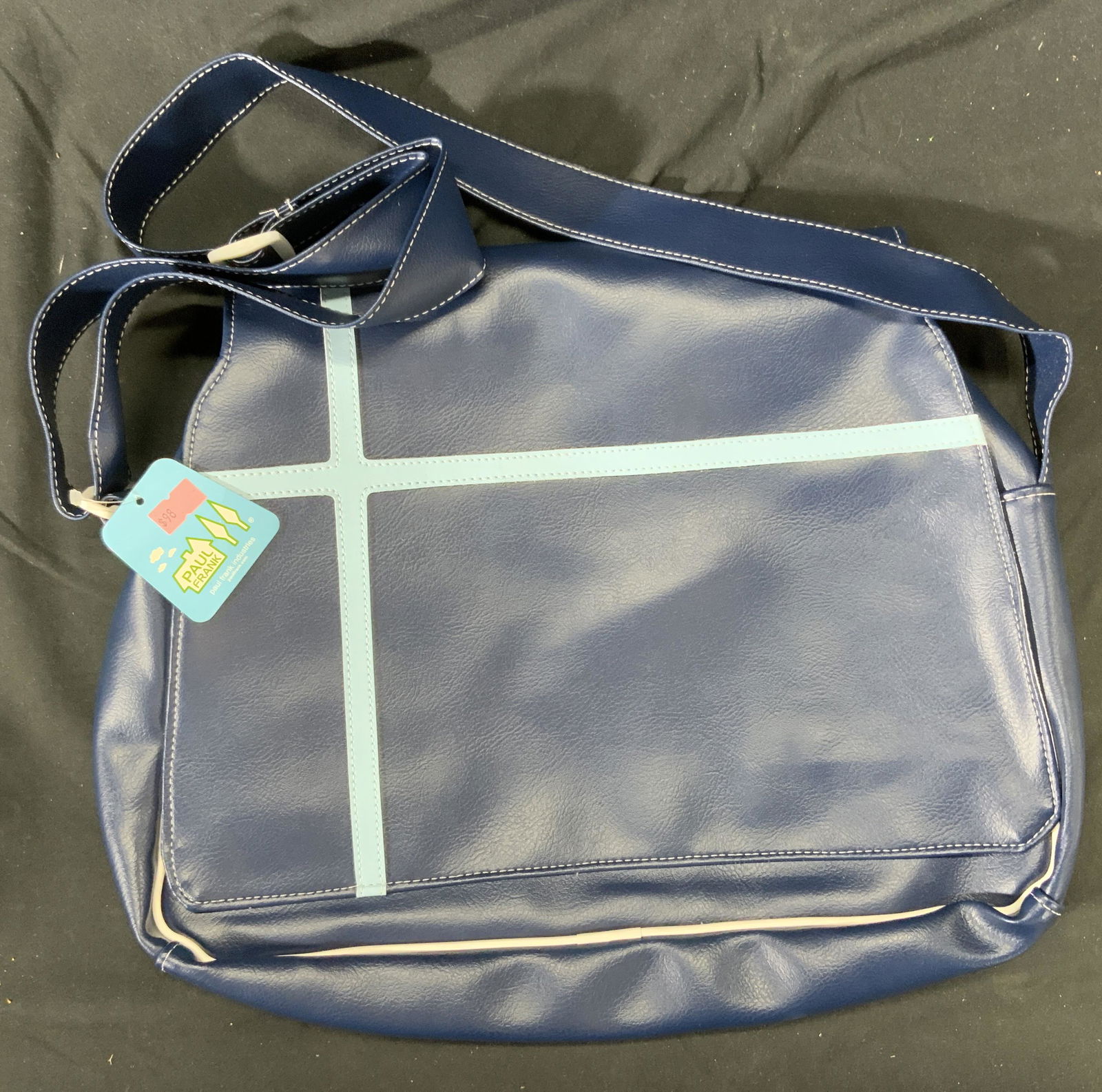 Vintage PAUL FRANK Blue Messenger Bag NWT (1 of 4)