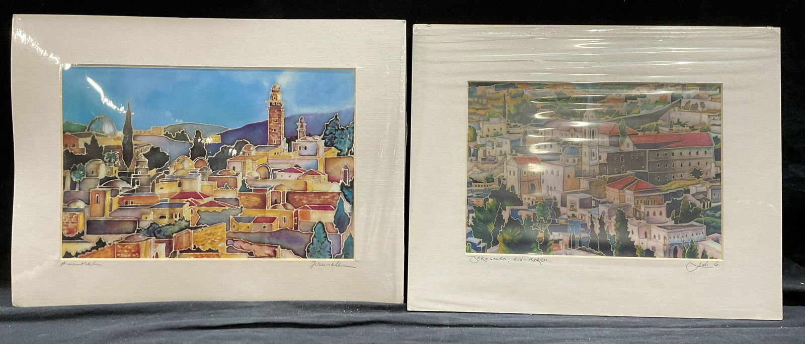 Lot 2 Signed Offset Lithographs of Jerusalem (1 of 7)
