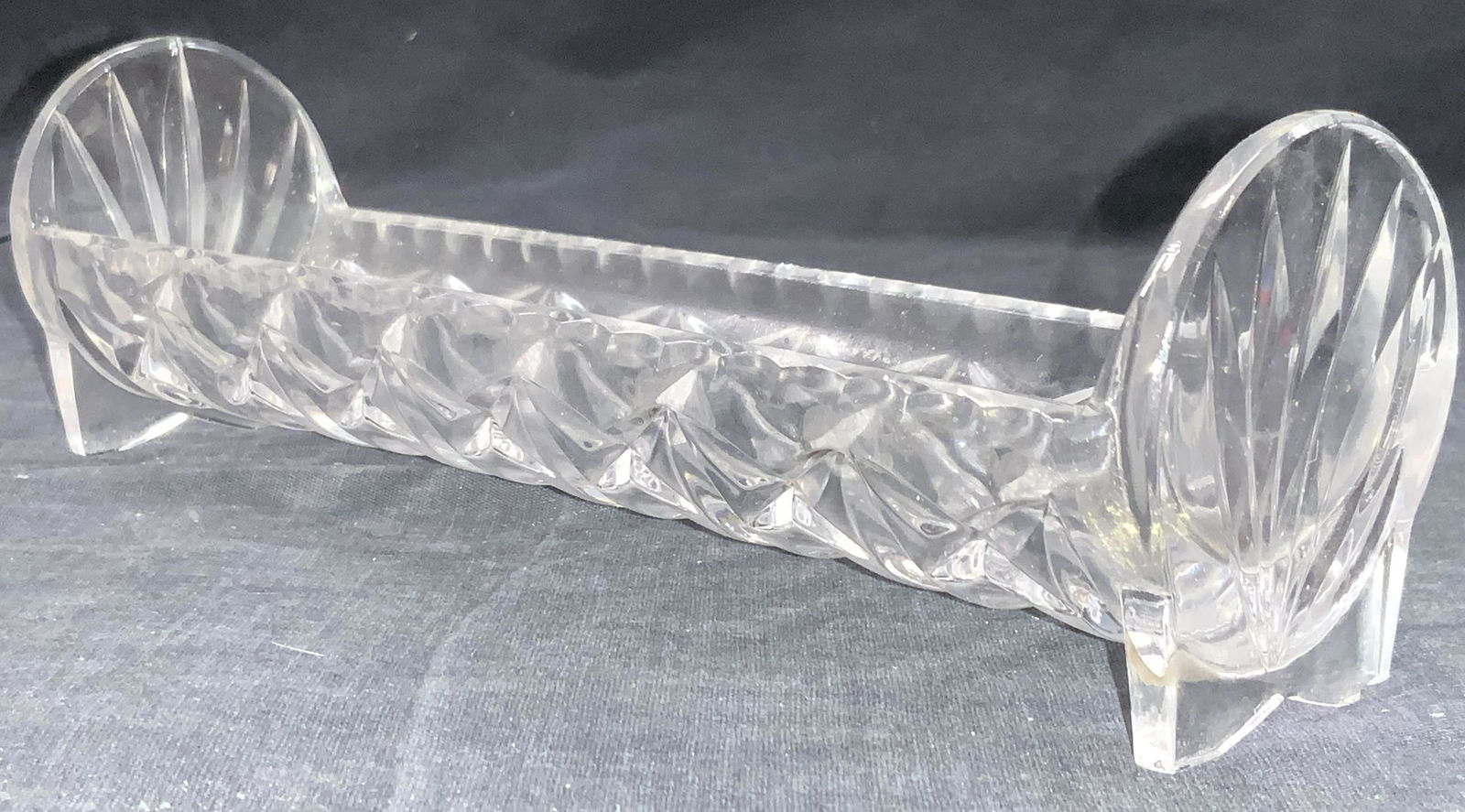 Vintage Cut Glass Cracker Tray (1 of 6)