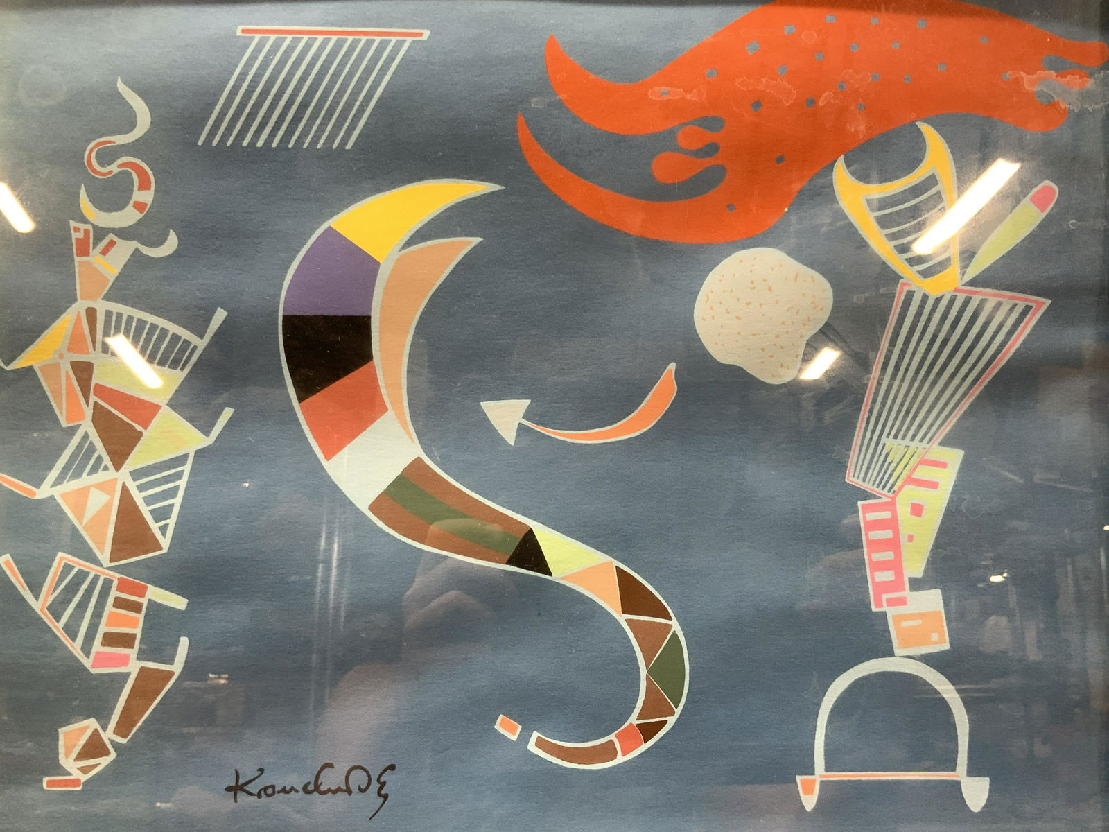KANDINSKY Framed Mit dem pfeil Lithograph (1 of 10)