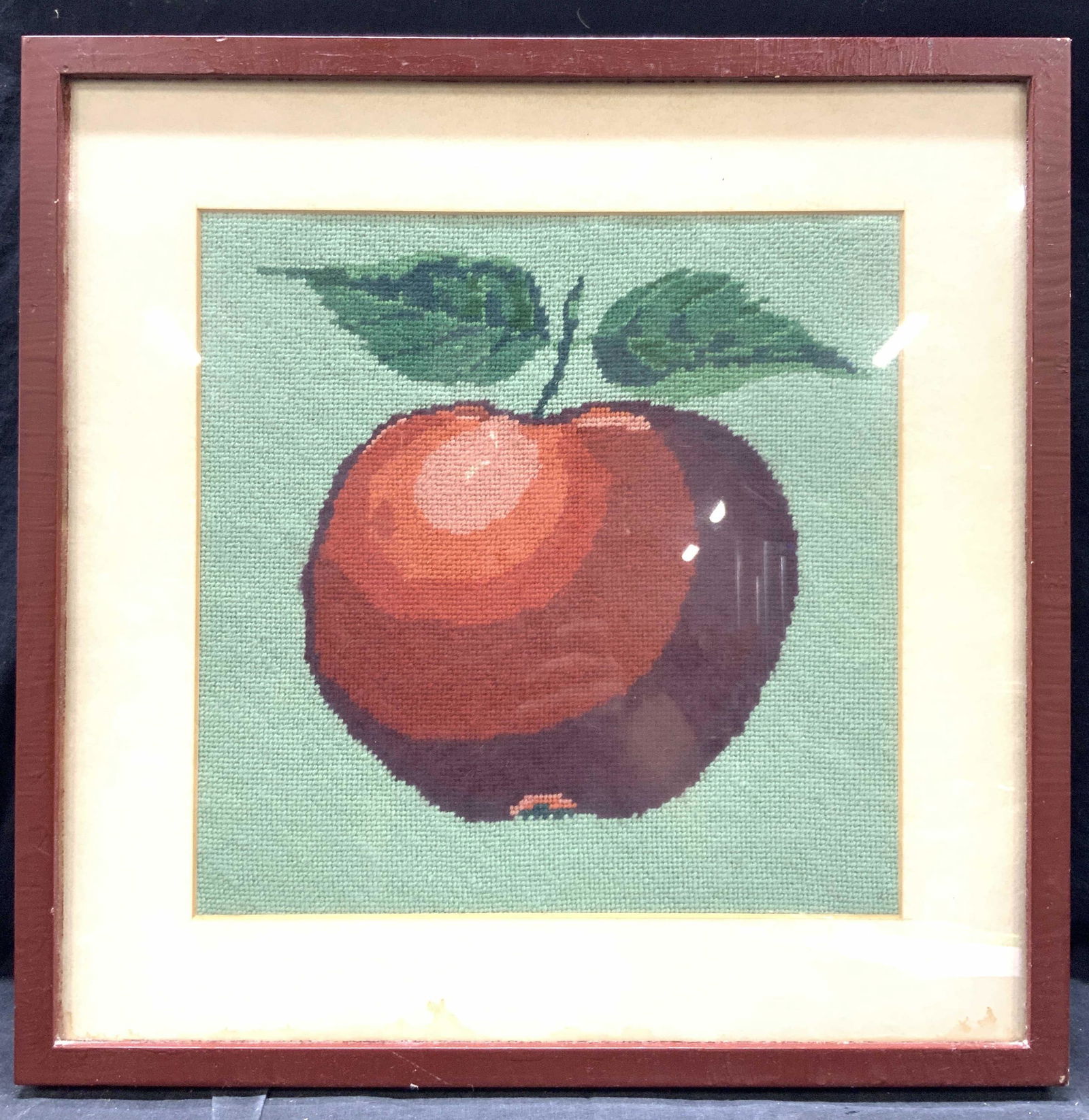 Framed Vintage Apple Cross Stitch Pattern (1 of 8)