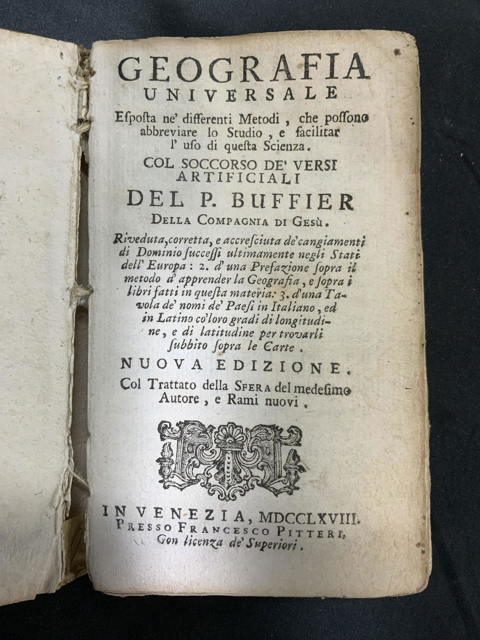 Antique 18th Cen. Italian Geography Book w Maps (1 of 6)