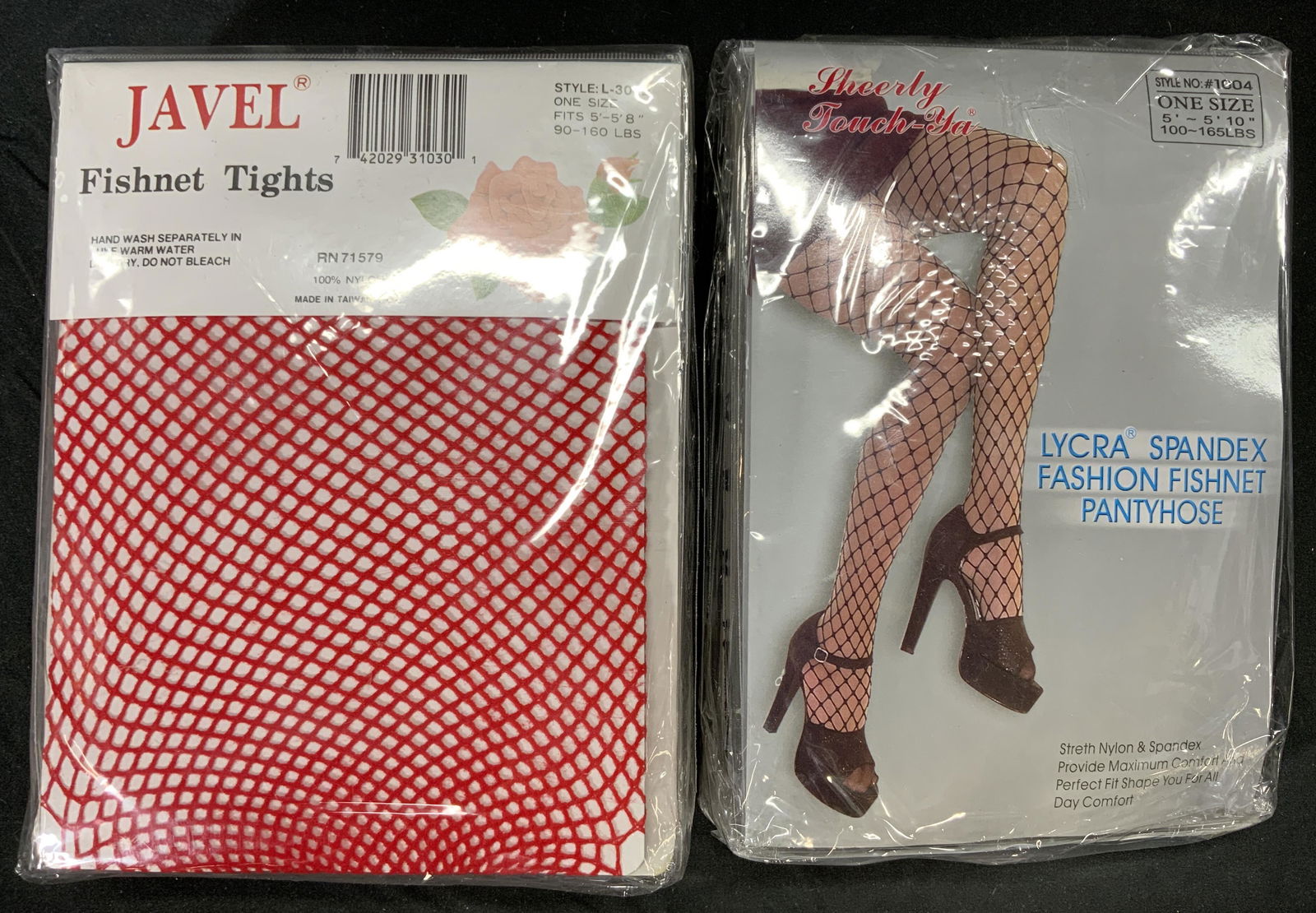 Lot 12 Black & Red Fishnet Tights NWT (1 of 5)
