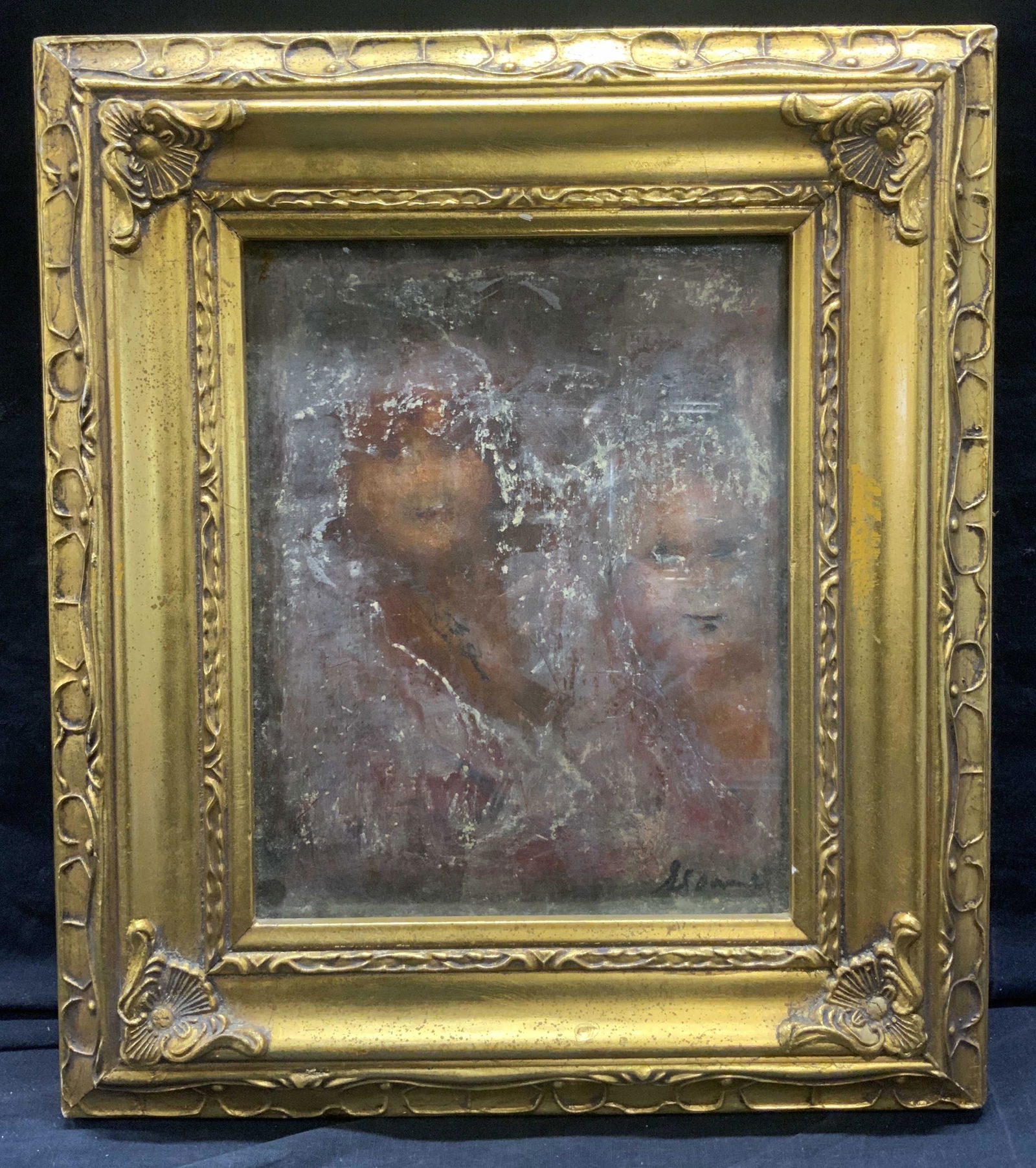 B. SLOANE LAZARUS Abstract Oil Pastel Portrait (1 of 6)