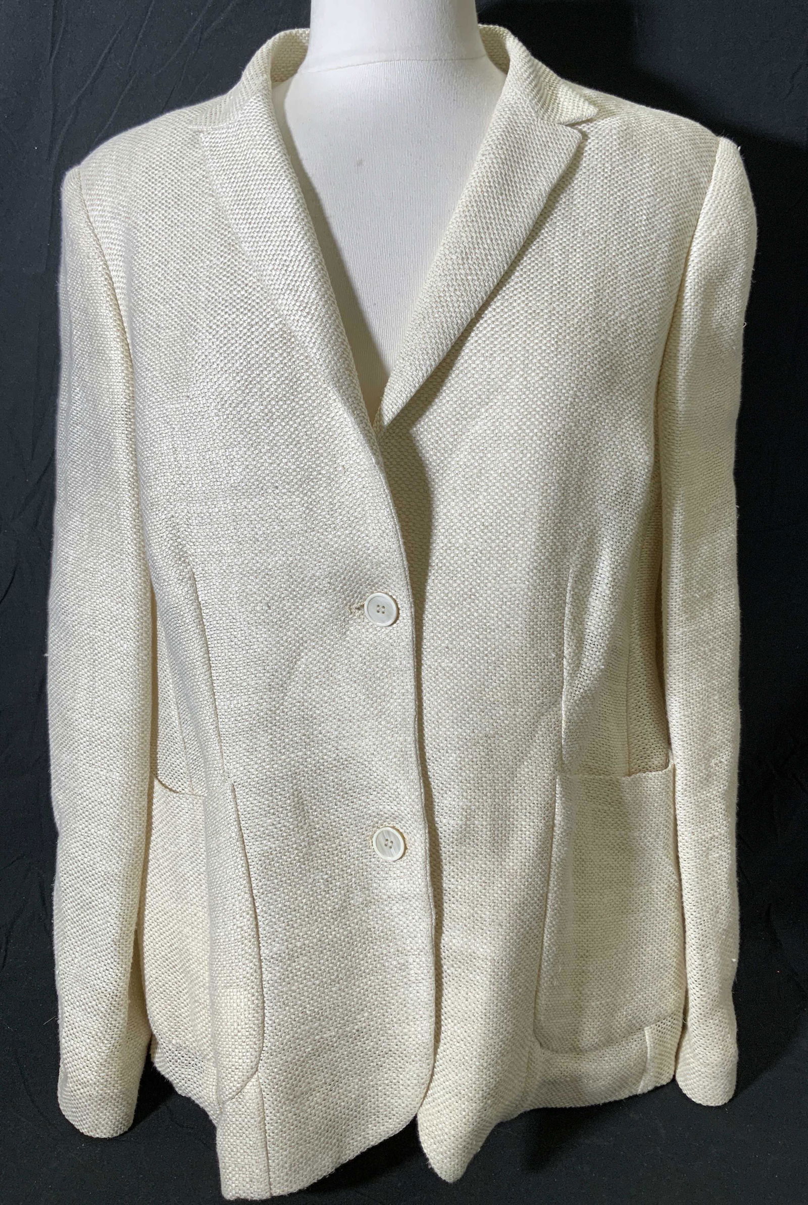 PIAZZA SEMPIONE Vtg Luxe Linen Blazer (1 of 6)
