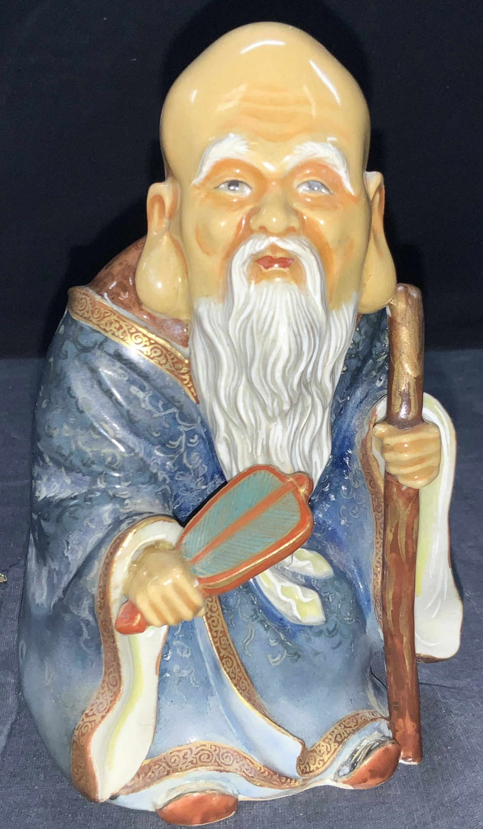 Signed Asian Ceramic Hand Painted Figure (1 of 10)