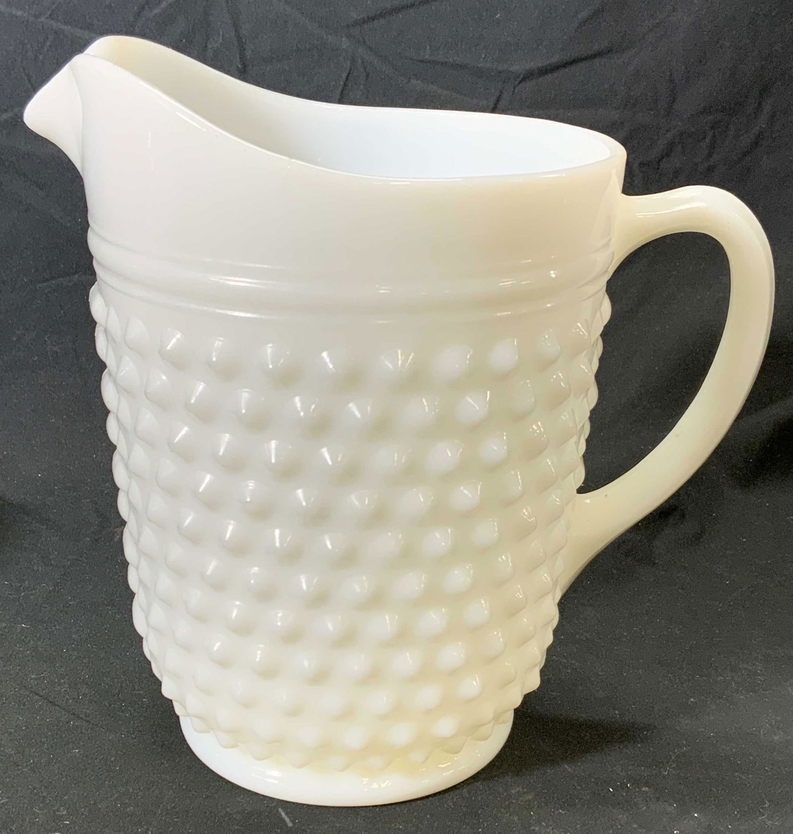 Vintage Milk Glass Hobnail Pitcher (1 of 5)