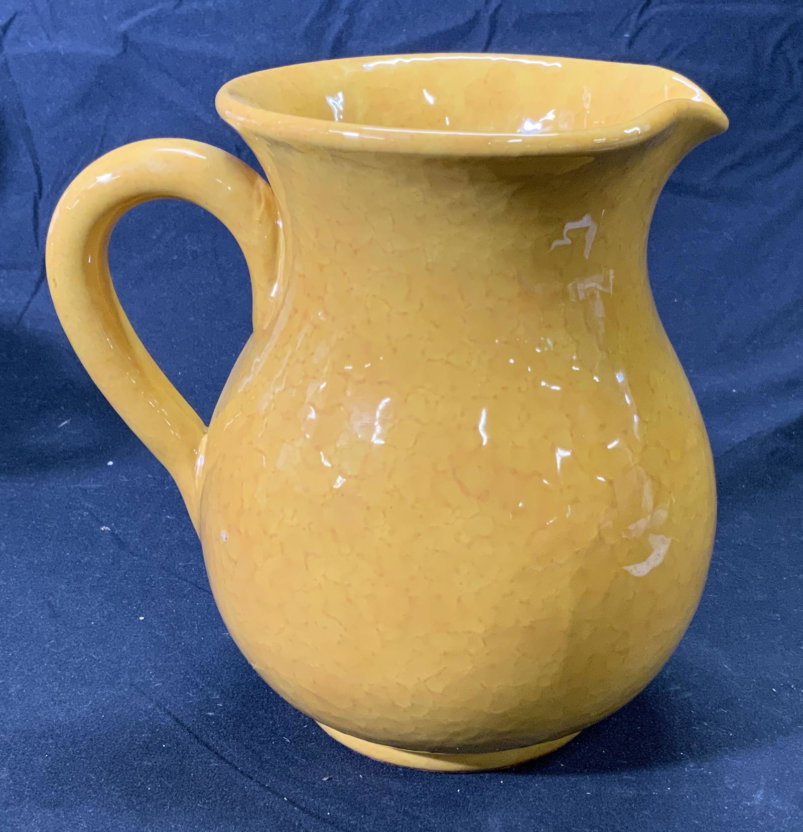 Vintage Yellow-Orange Ceramic Pitcher, Italy (1 of 4)