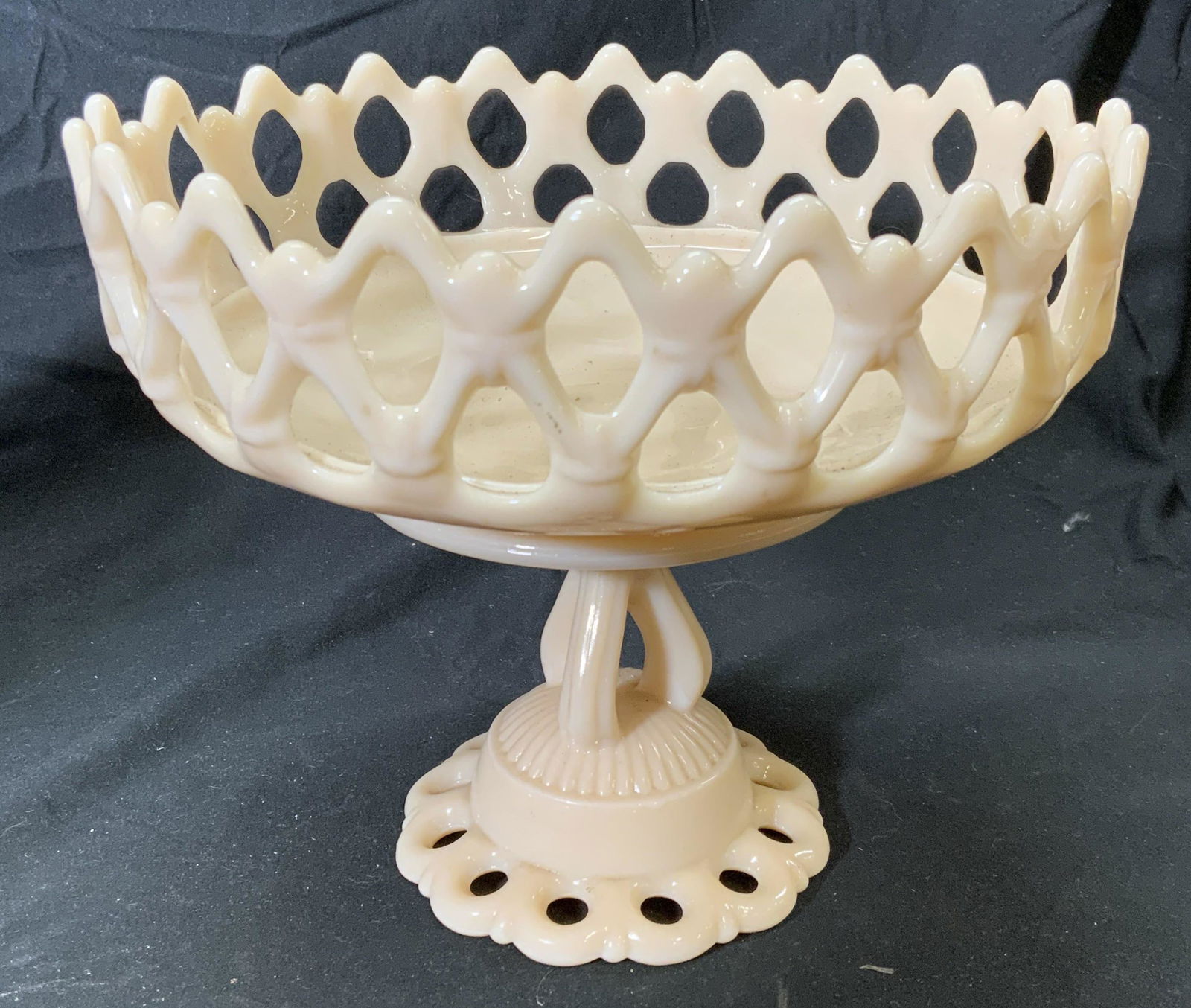 Vintage Doric Lace Footed Compote Bowl (1 of 4)