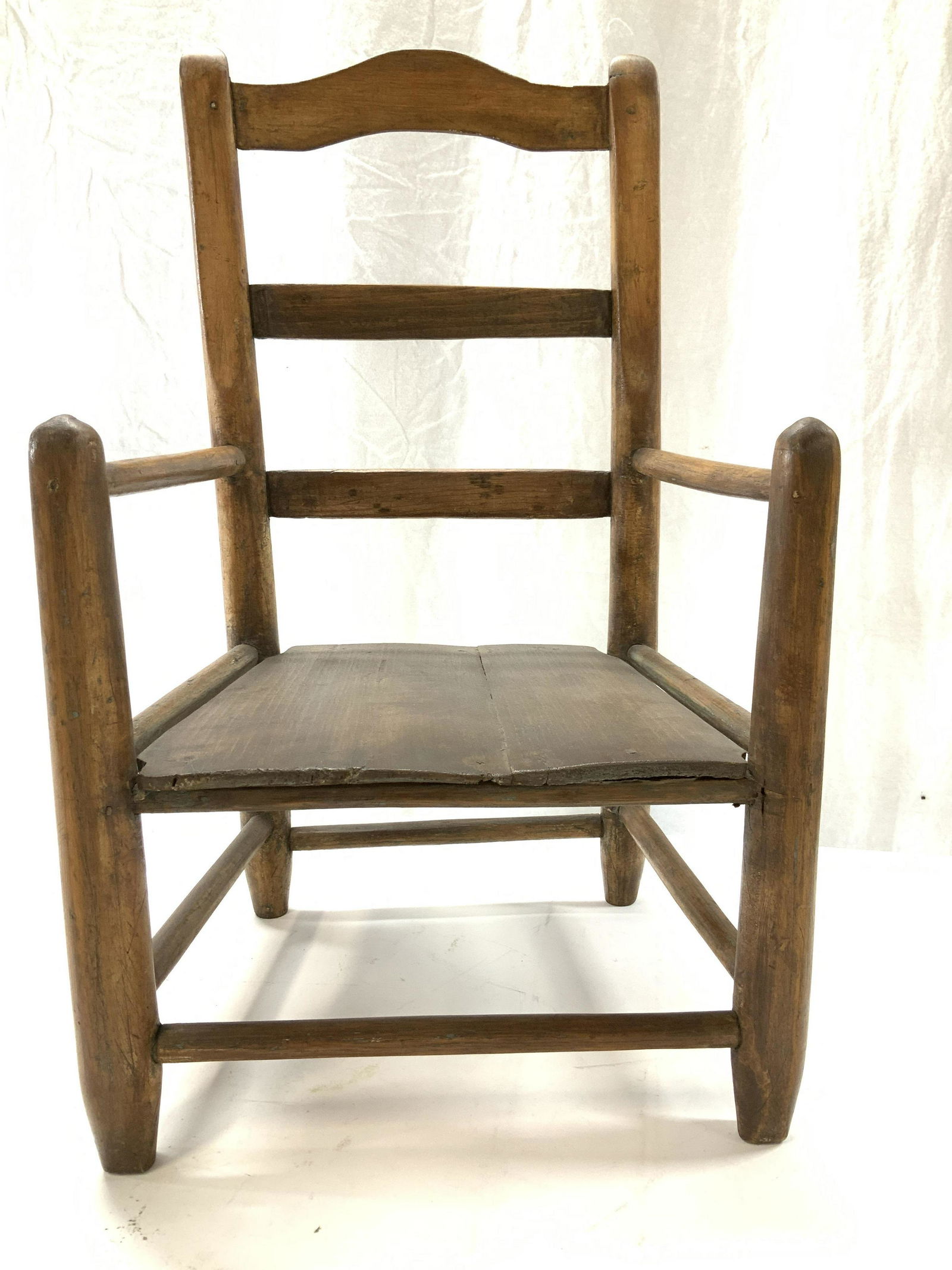Antique Solid Wood Ladder Back Child’s Chair (1 of 7)