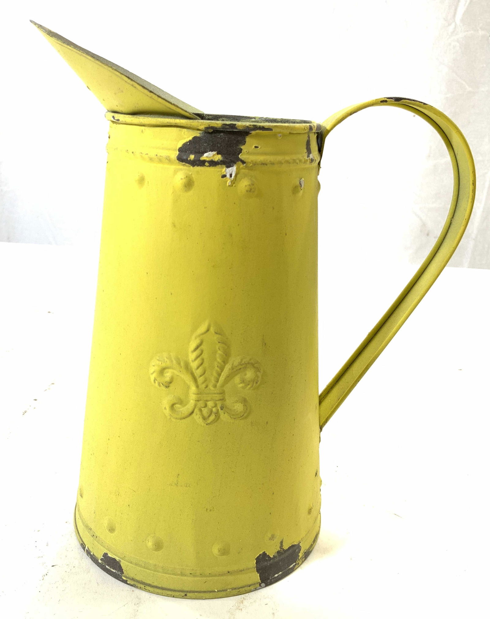 Vintage Yellow Metal Pitcher Vessel (1 of 8)