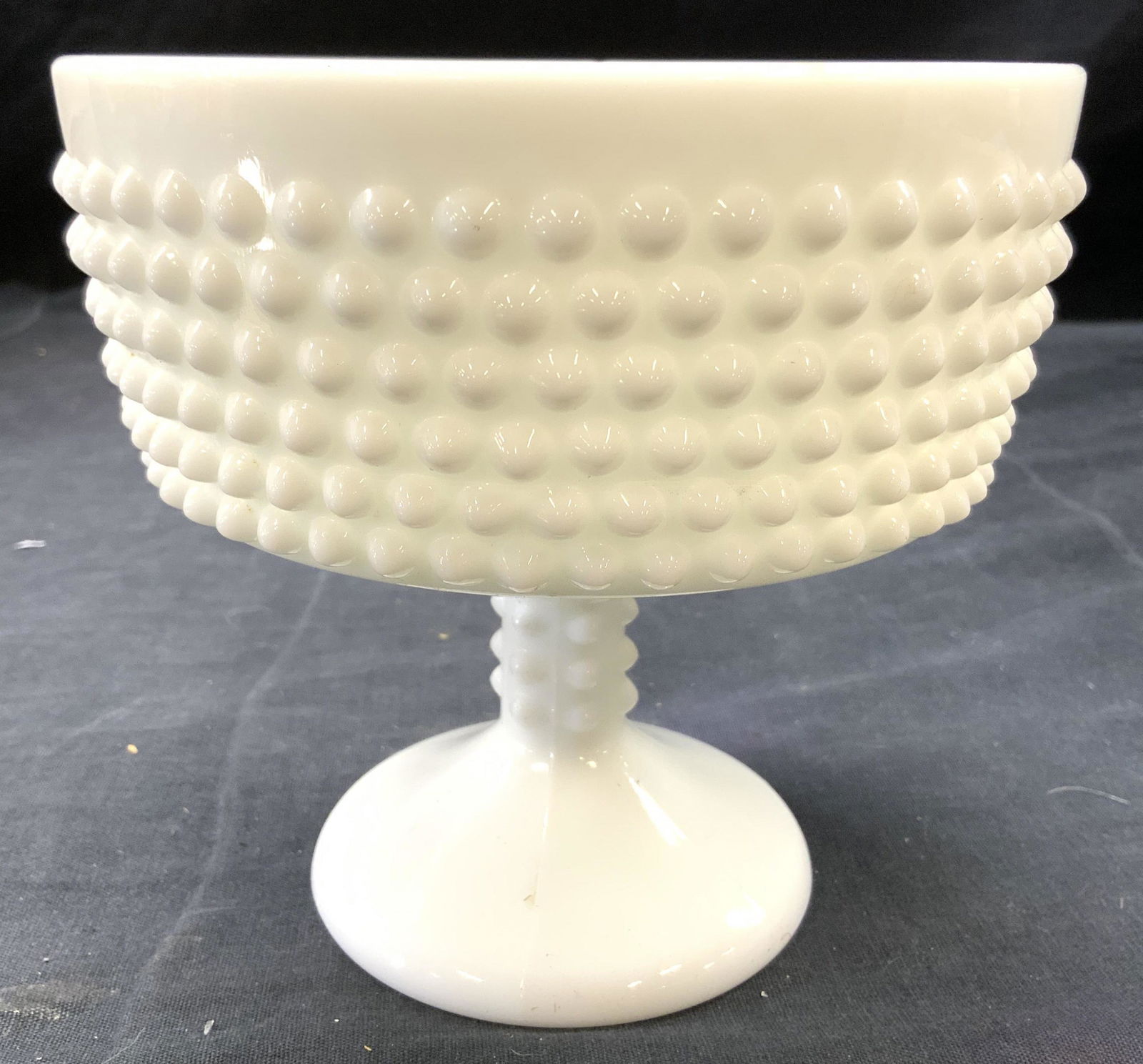 Vintage Pedestaled Milk Glass Vessel (1 of 6)