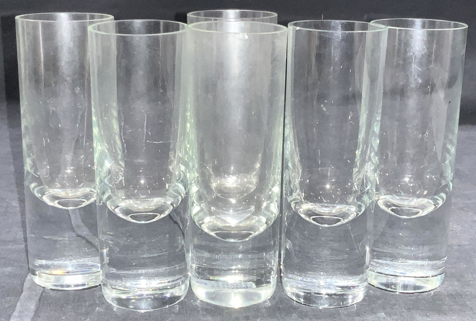 Set 6 Clear Glass Double Shot Glasses (1 of 7)