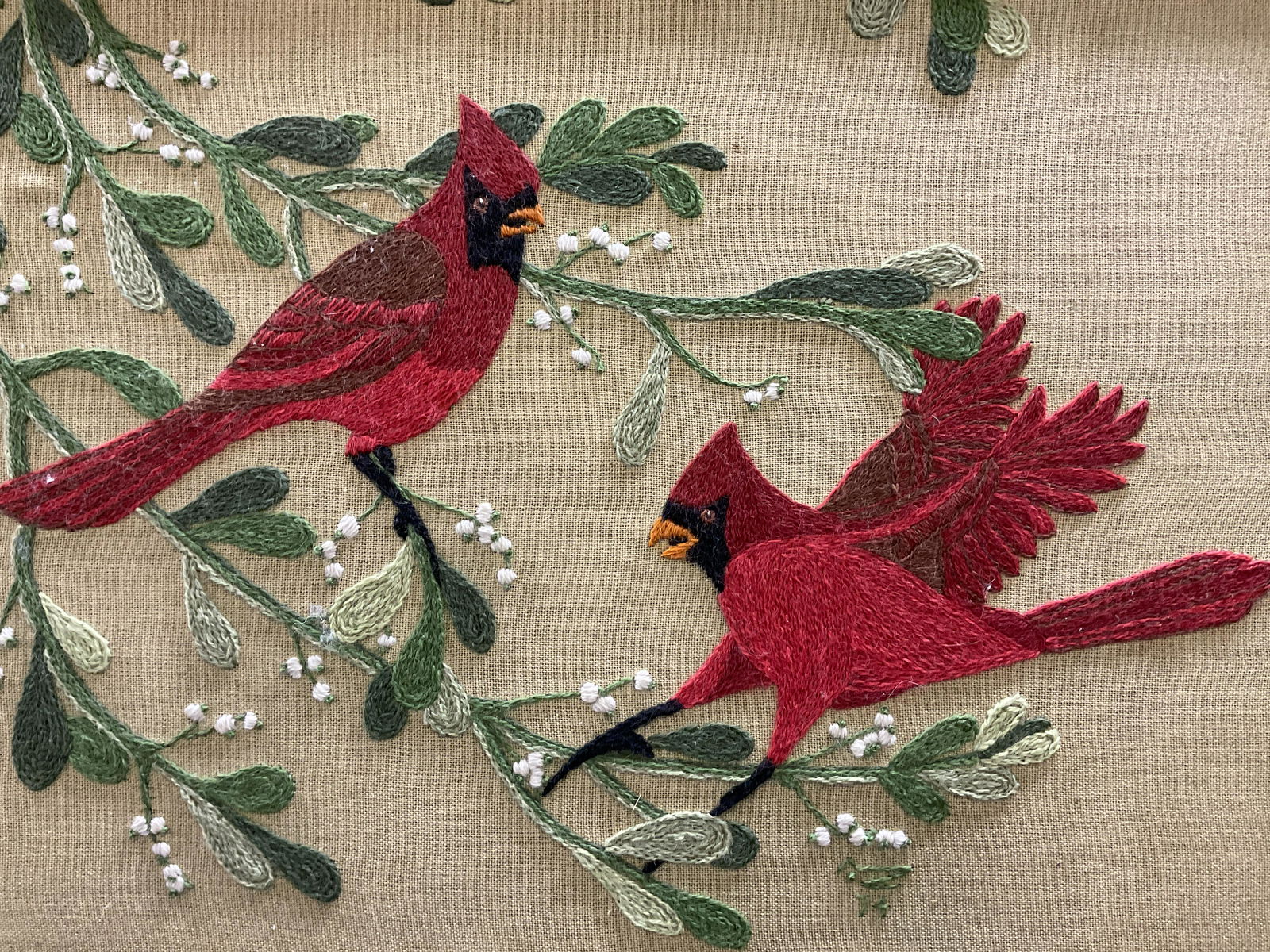 Embroidery Artwork of Two Robins (1 of 7)