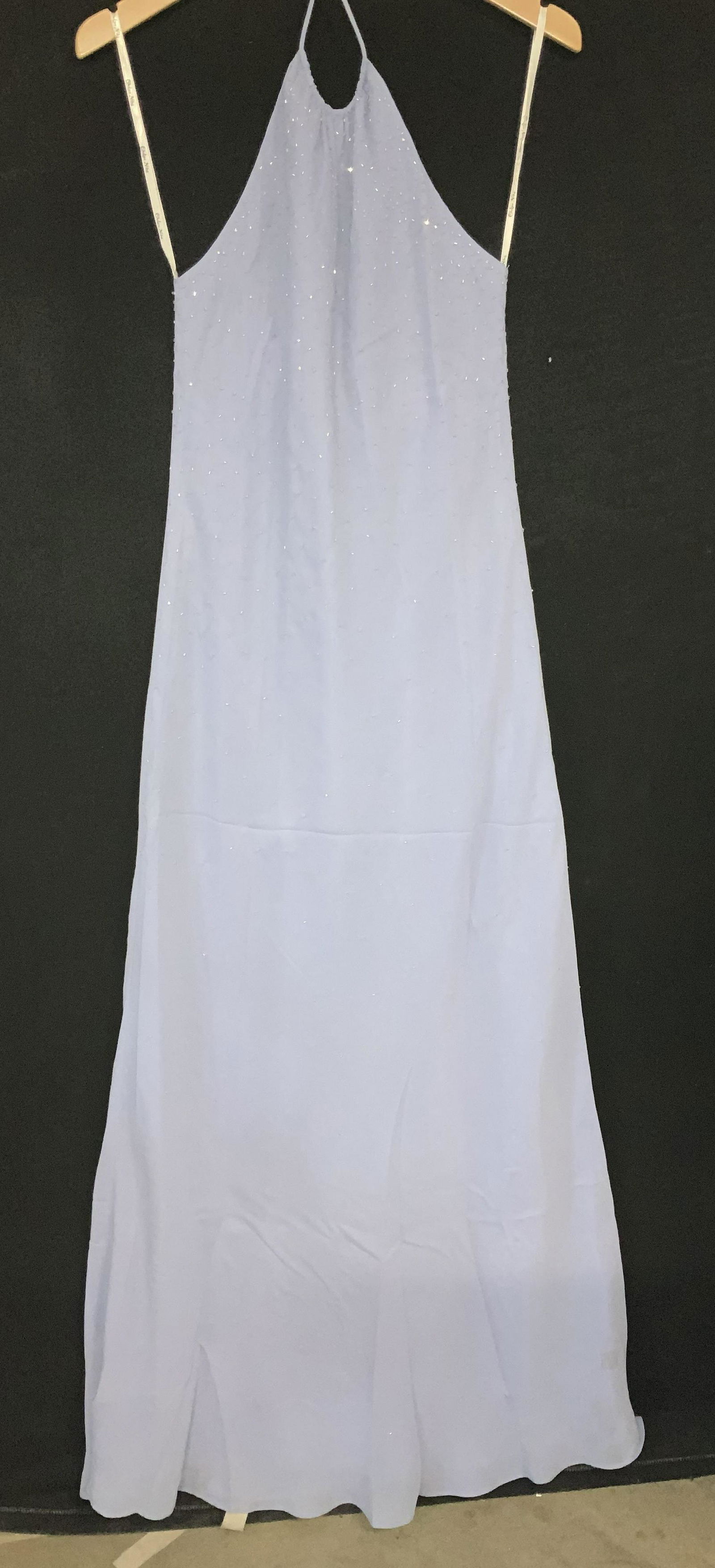 CHELSEA NILES Tie Neck Lightly Beaded Gown (1 of 6)