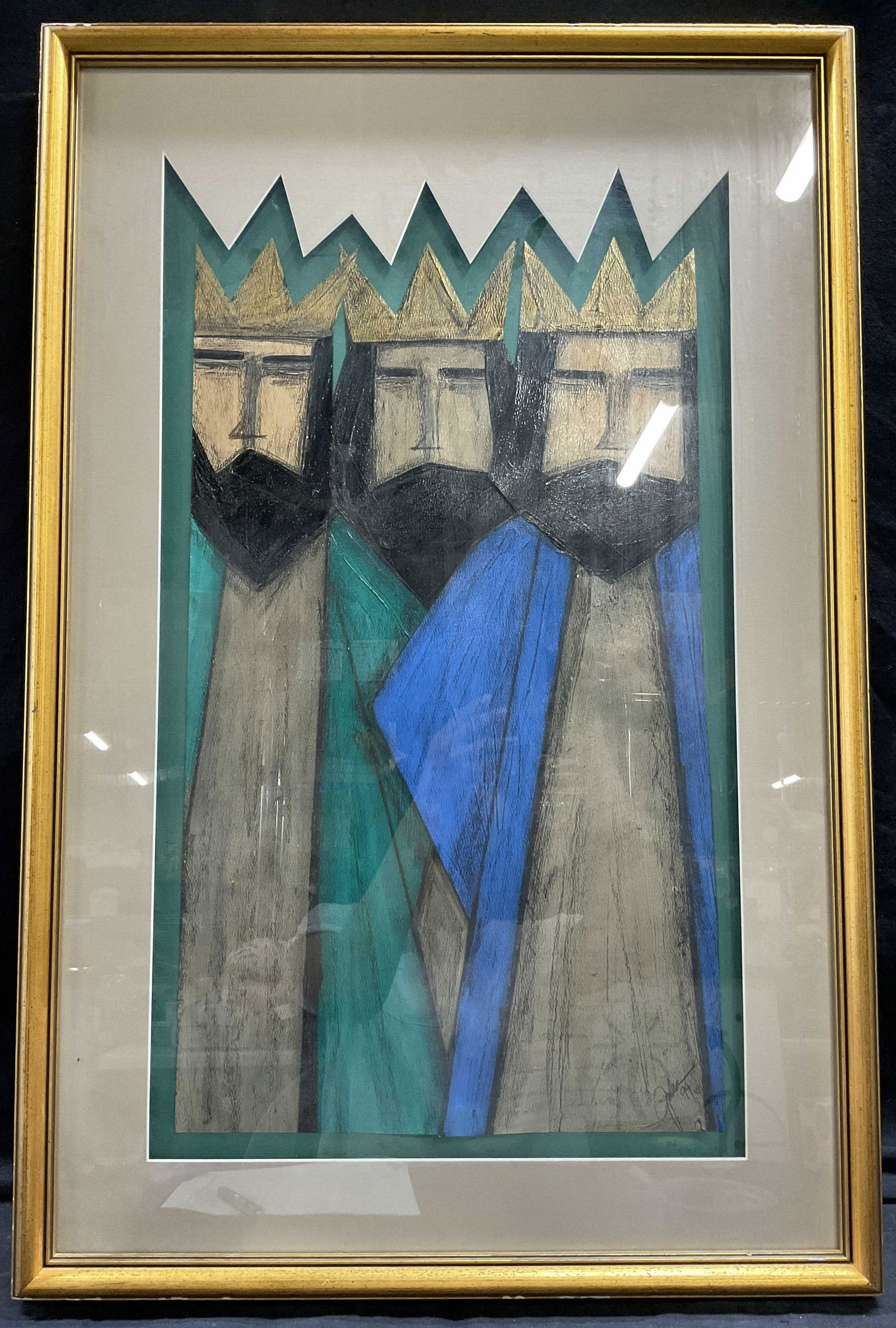 Signed Collage Artwork, Three Kings (1 of 7)