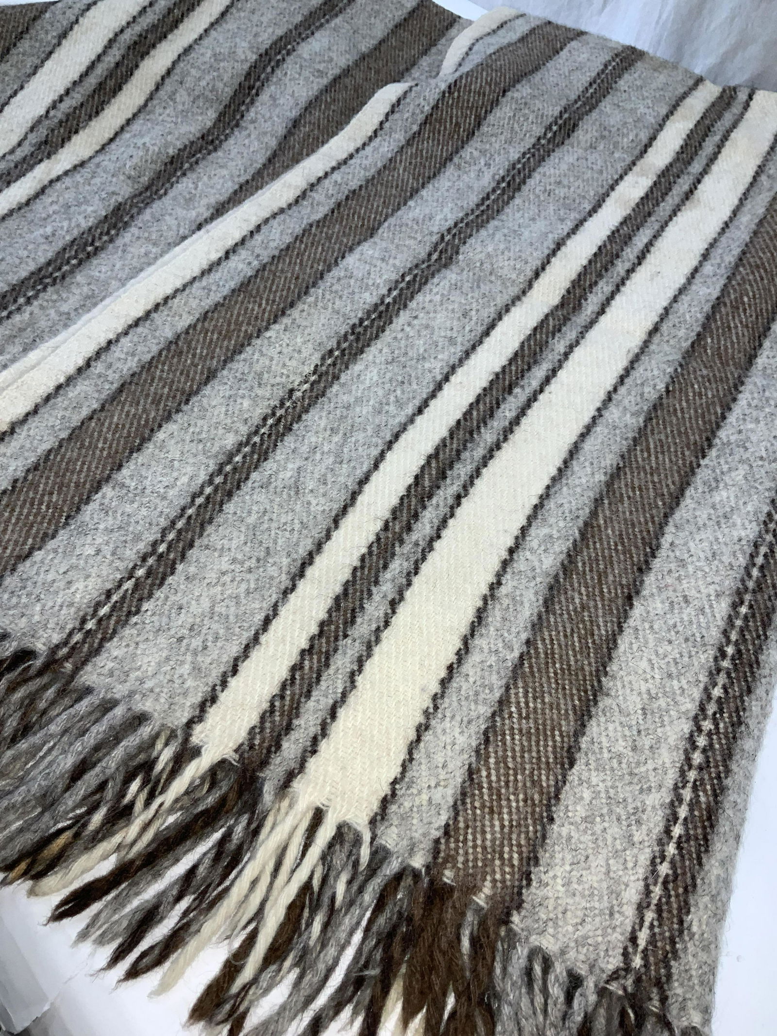 Striped Wool Throw W Tassel (1 of 5)