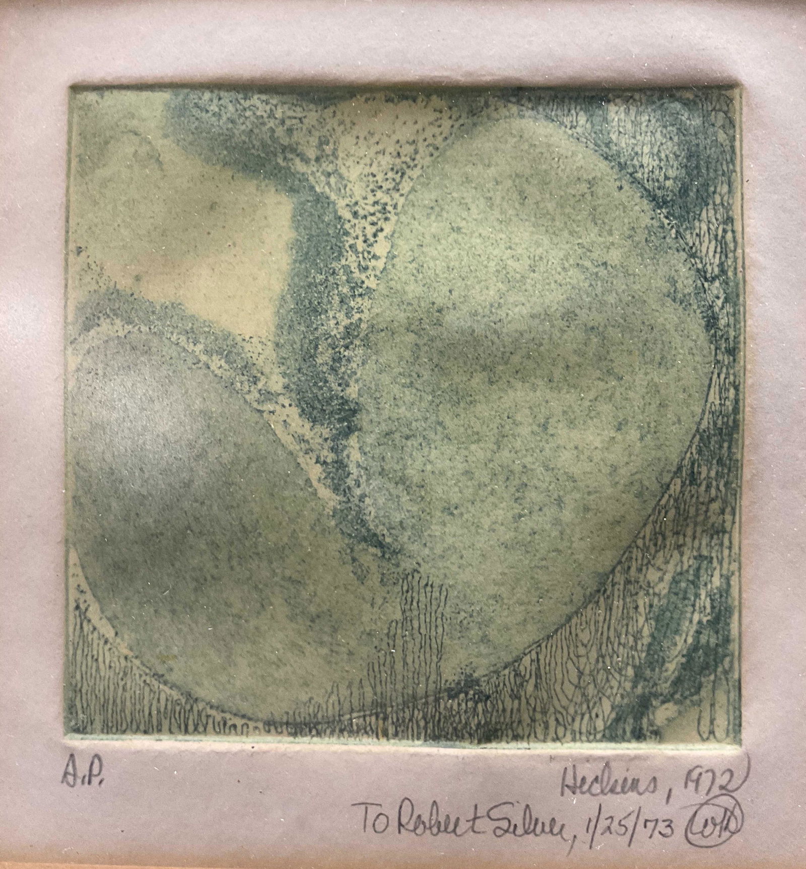 Signed Abstract AP Etching 1972 (1 of 7)