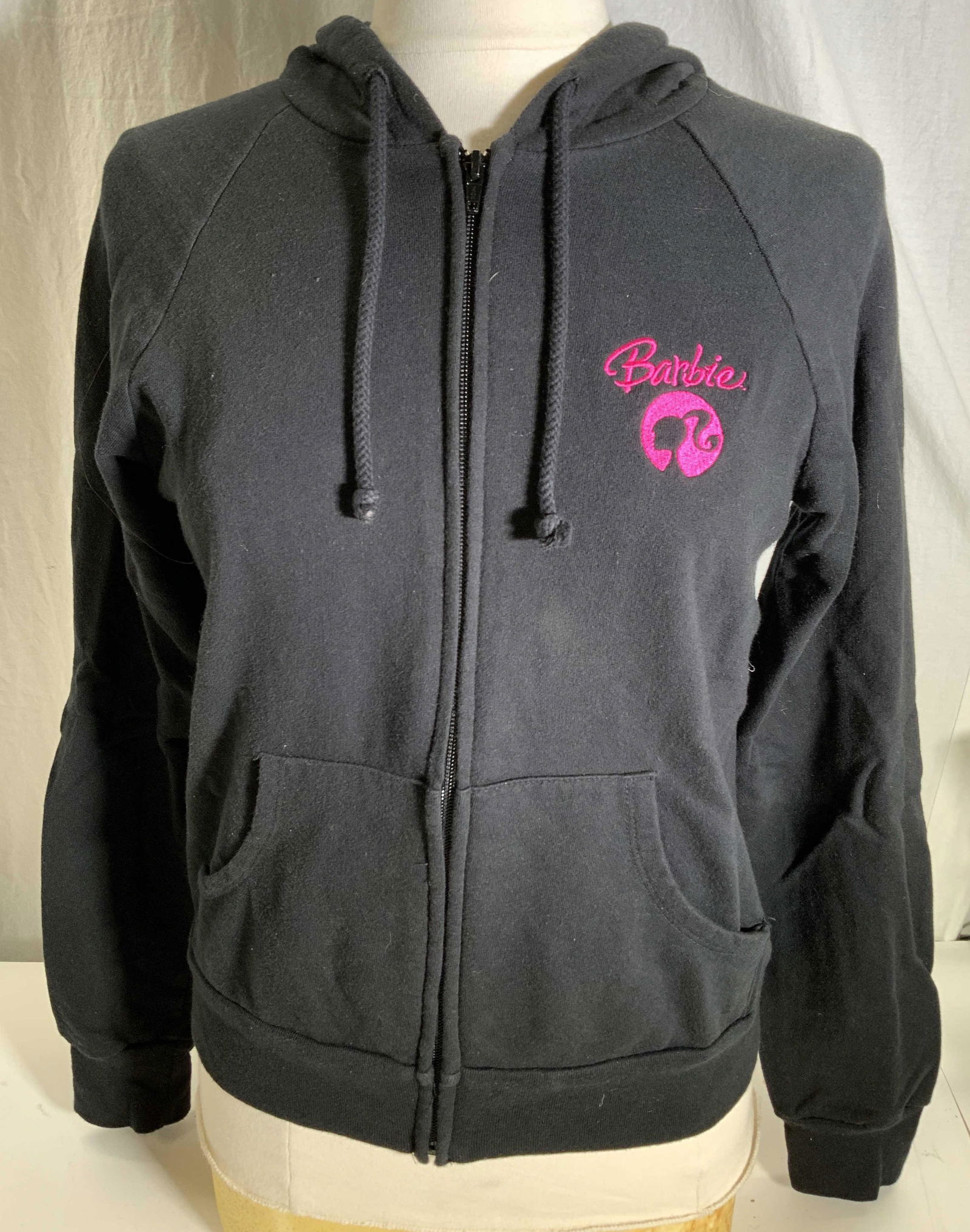 Vintage BARBIE Black Zip Up Hoodie (1 of 5)
