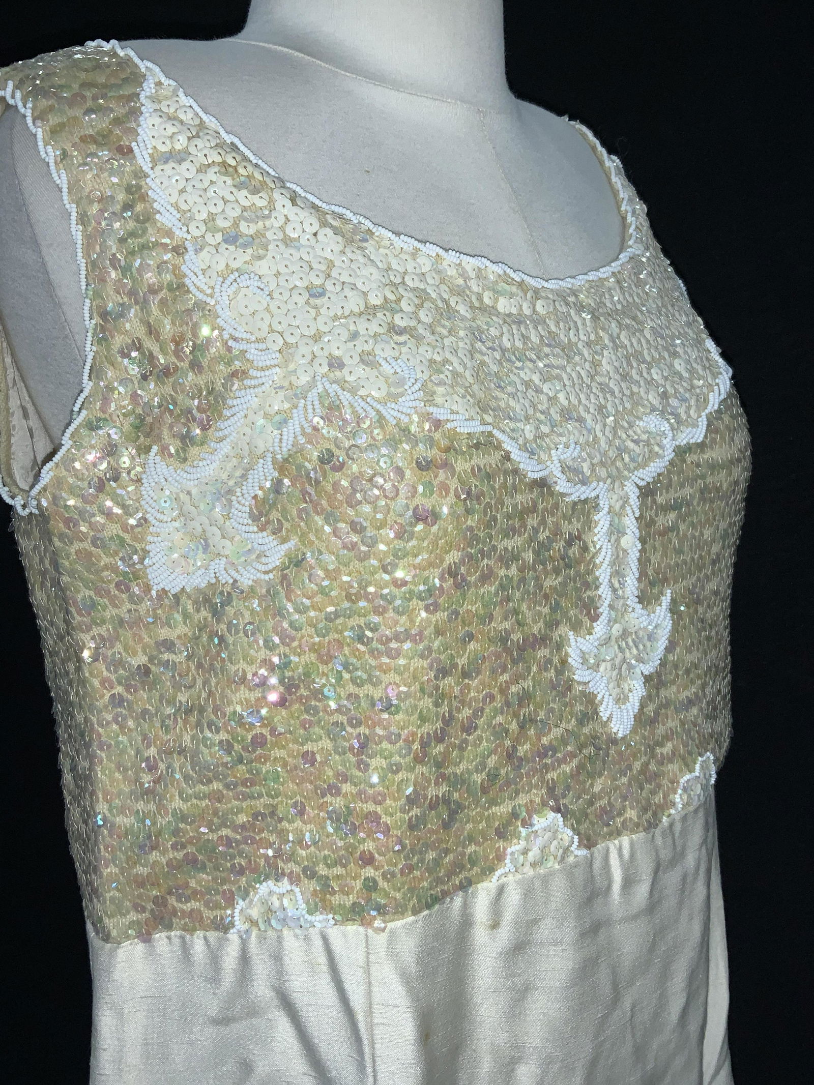 Handmade Beaded SILK 1960s Shift Dress (1 of 11)