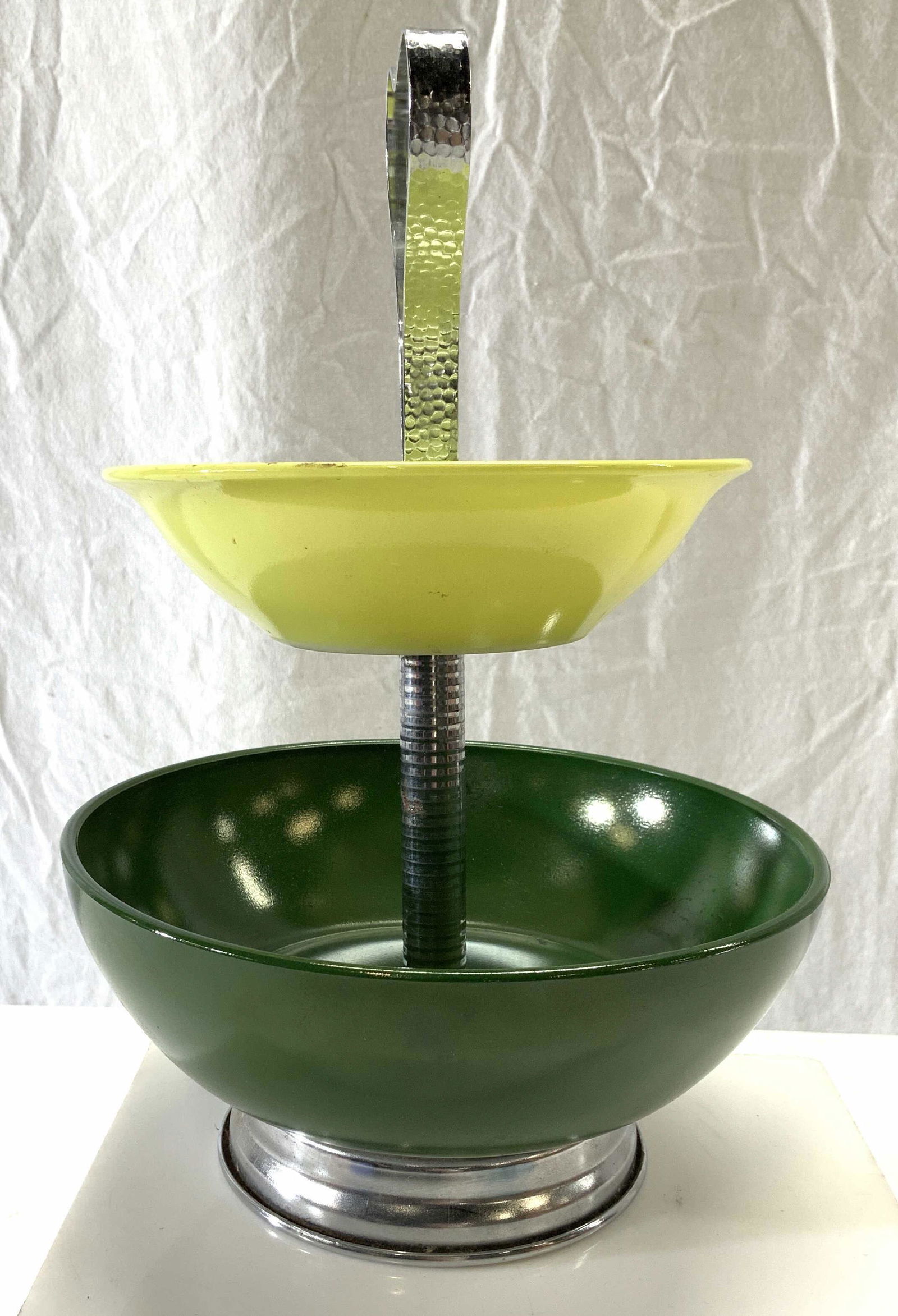 Halcyon 2 Tier Painted Glass Serving Dish, new (1 of 6)