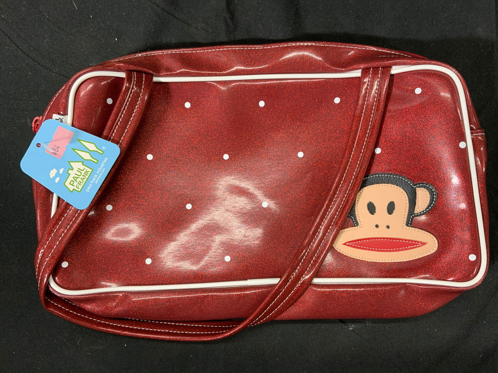 PAUL FRANK Red Glitter Logo Shoulder Bag NWT (1 of 6)