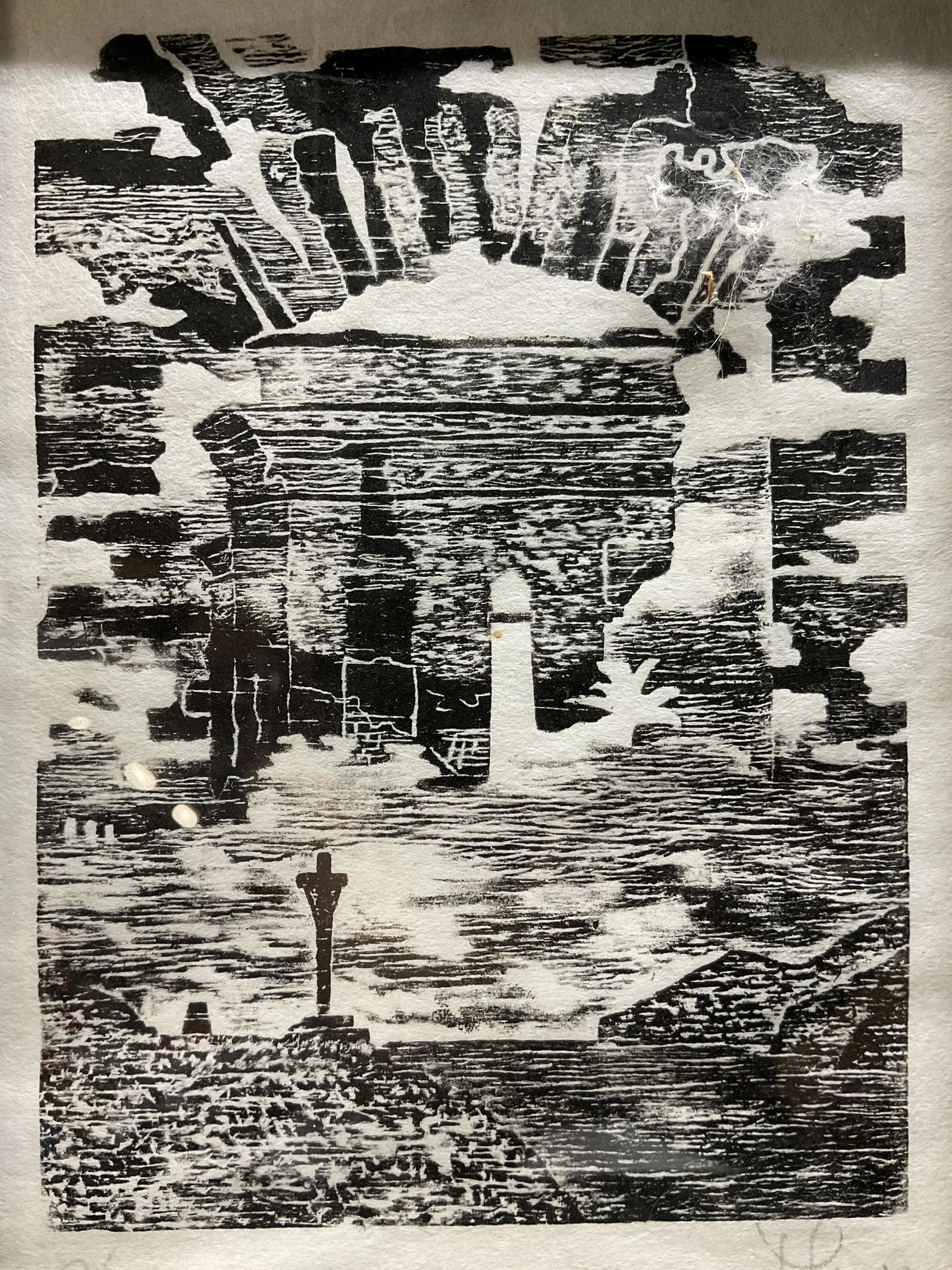 Signed Lithograph of a Cross (1 of 5)