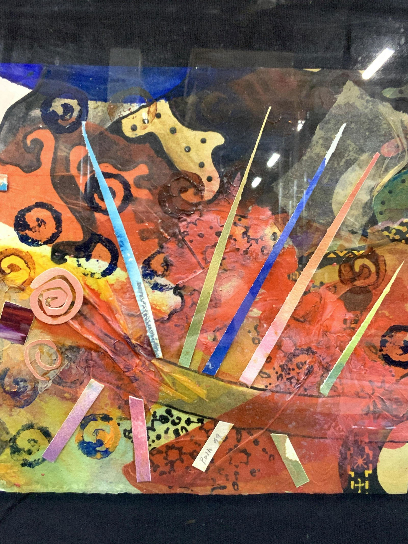 Signed Roth, Vintage Abstract  Mix Media Collage (1 of 10)