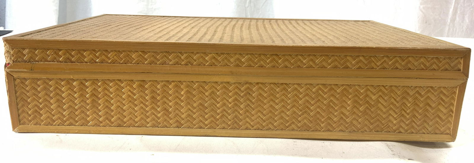 Vintage Caned Document Box W Lid (1 of 8)