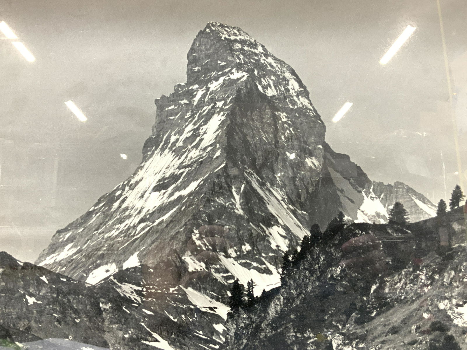 Vintage Black & White Matterhorn Lithograph (1 of 8)