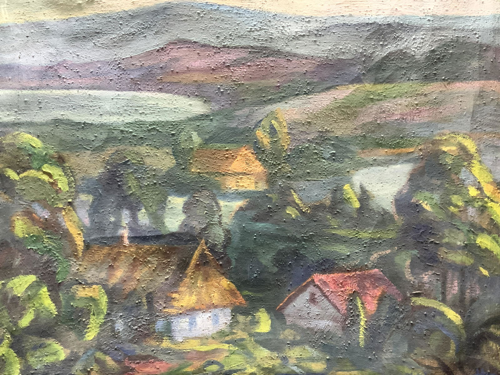 Signed Framed Acrylic Impression Style Landscape (1 of 10)