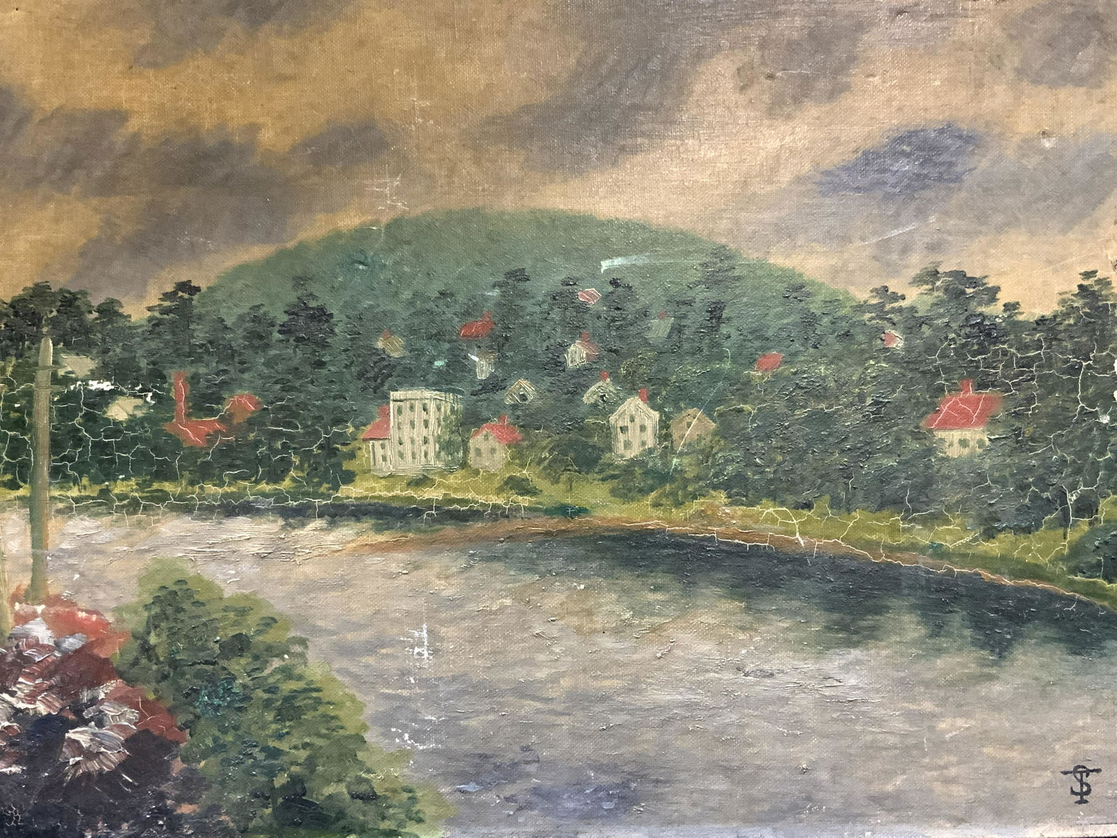 TS Vintage Impressionist Landscape Oil Painting (1 of 4)