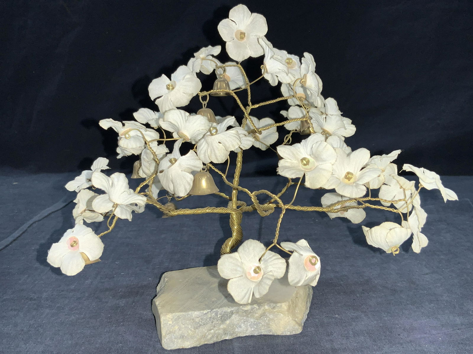 Vintage Natural Stone Base & Wire Tree Sculpture (1 of 7)